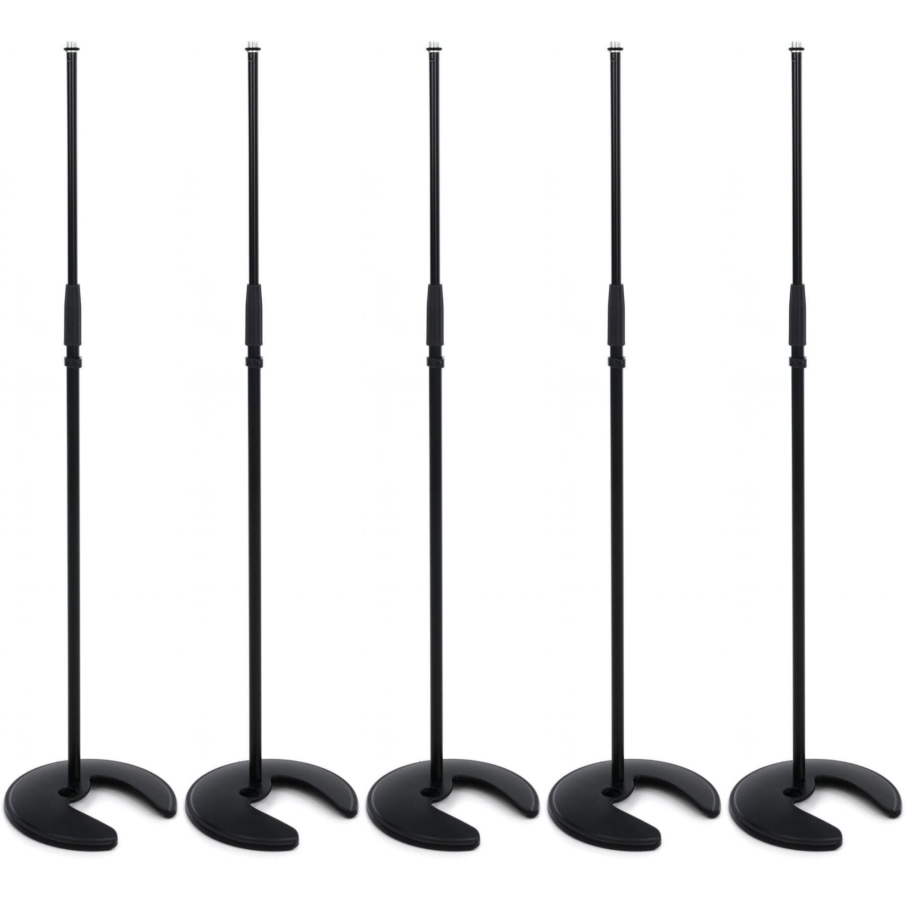 K&M 26045 Stackable Microphone Stand - 5 Pack
