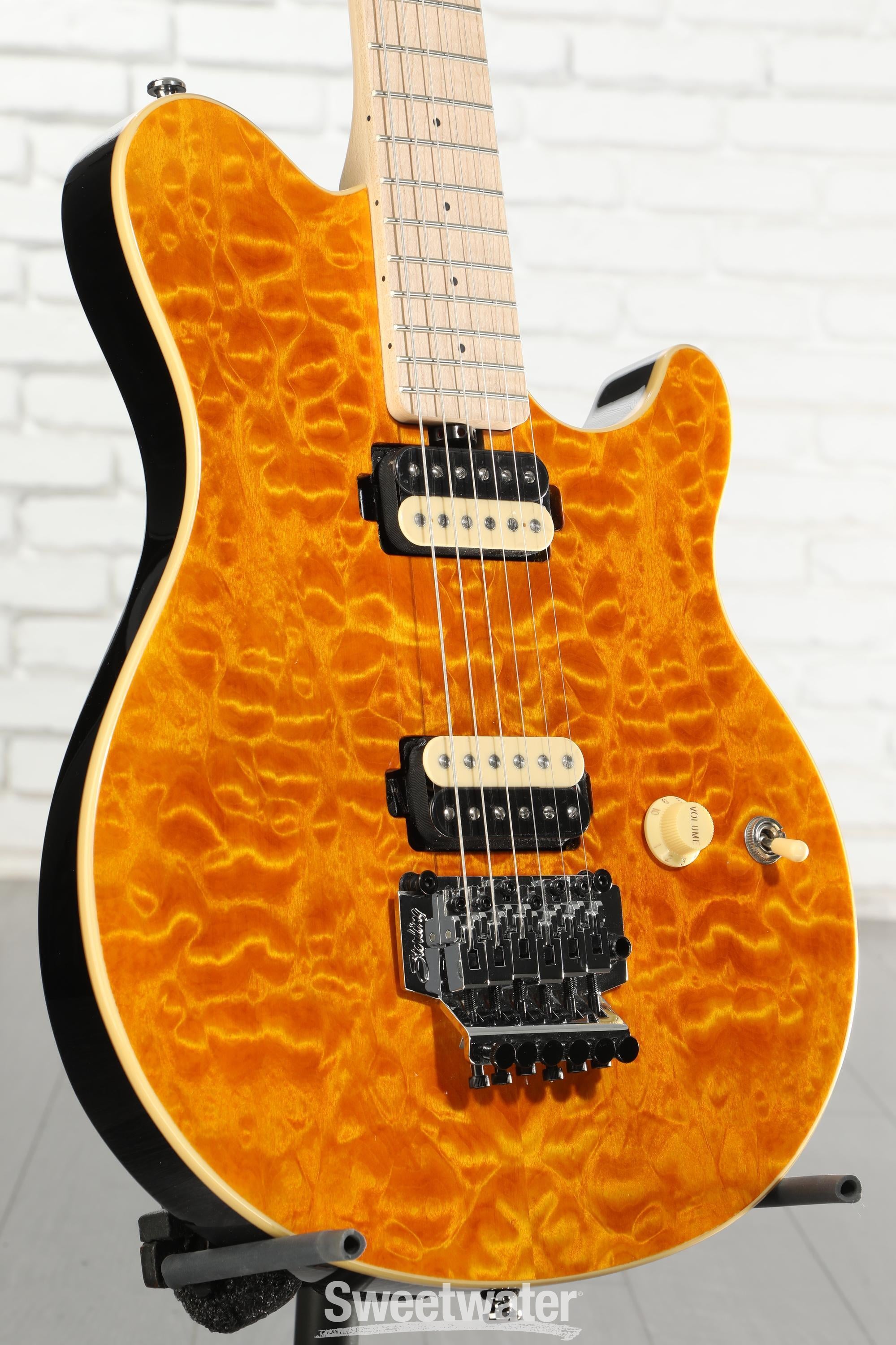 Sterling By Music Man Axis Quilted Maple Electric Guitar - Trans