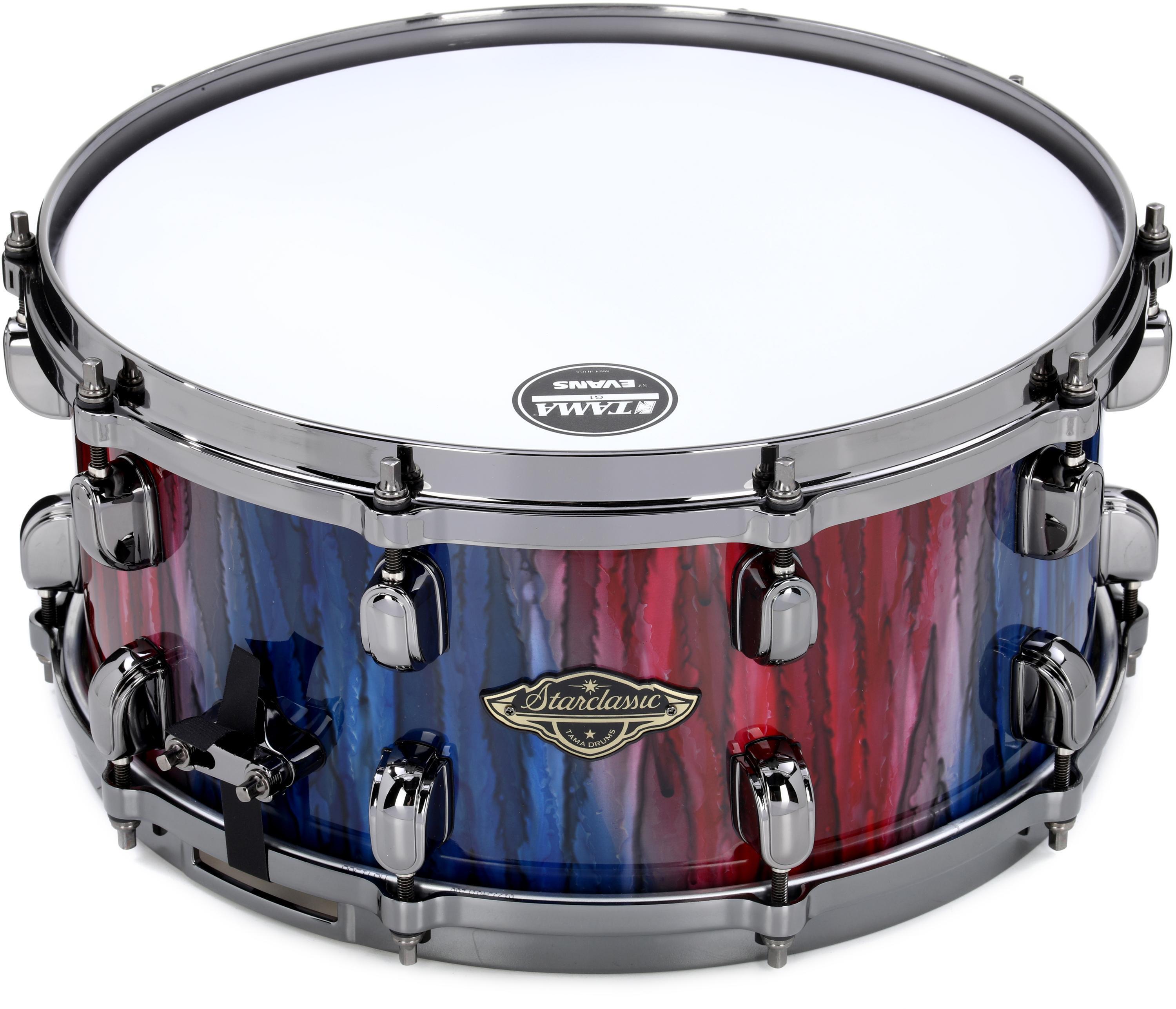 Photo of Tama Starclassic G Walnut/Birch Snare Drum - 6.5 inches x 14 inches, Crimson Sapphire Cascade