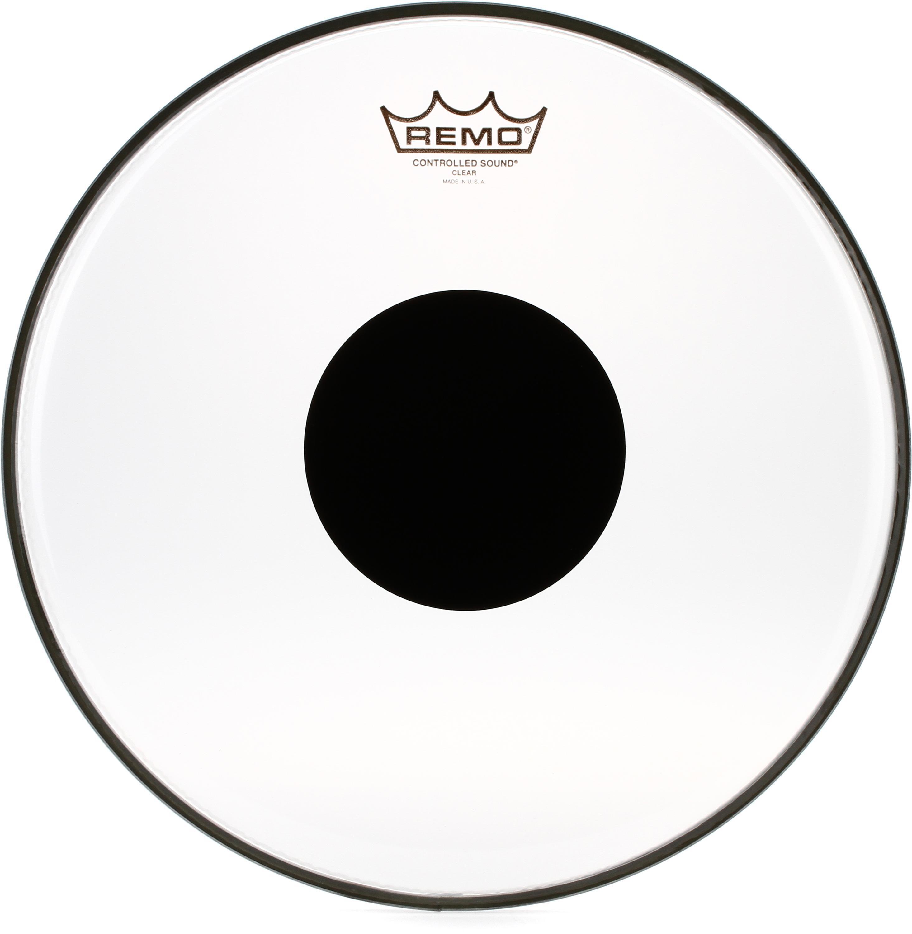 Photo of Remo Controlled Sound Clear Drumhead - 13 inch - with Black Dot