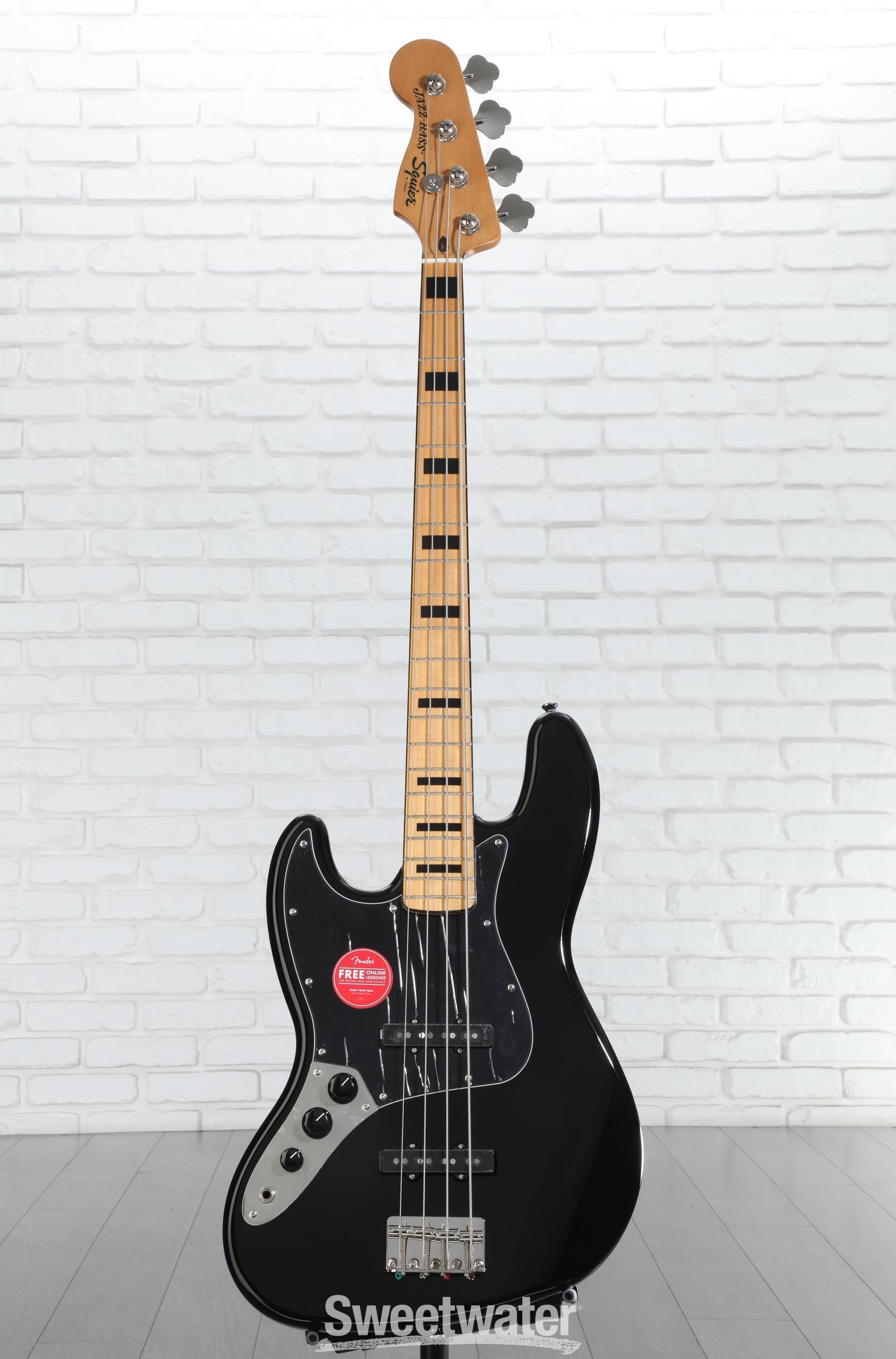Squier Classic Vibe '70s Jazz Bass, Left-handed - Black | Sweetwater