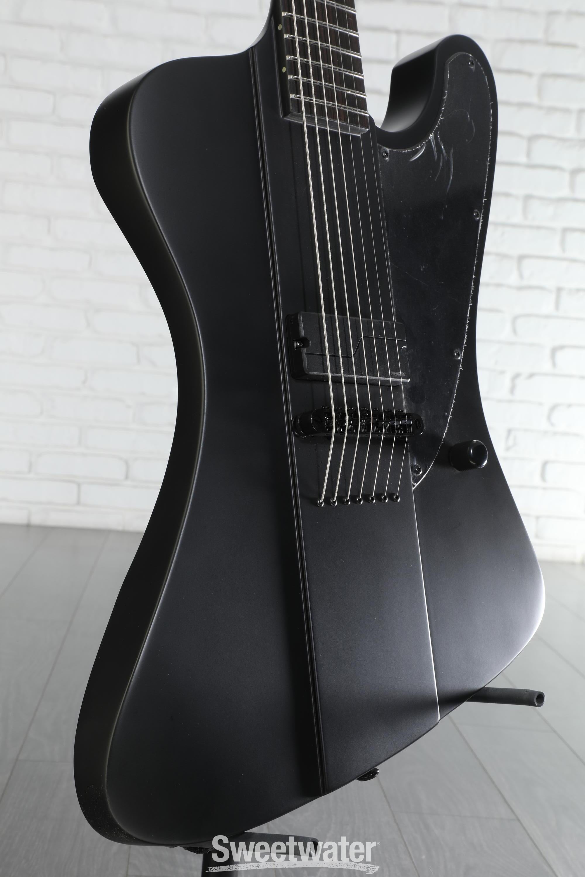 ESP LTD Phoenix-7 Baritone Black Metal Electric Guitar - Black