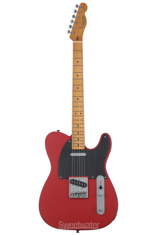 Squier 40th Anniversary Telecaster Electric Guitar, Vintage Edition - Satin Dakota Red with Maple Fingerboard Squier 40th Anniversary Telecaster Electric Guitar, Vintage Edition - Satin Dakota Red with Maple Fingerboard