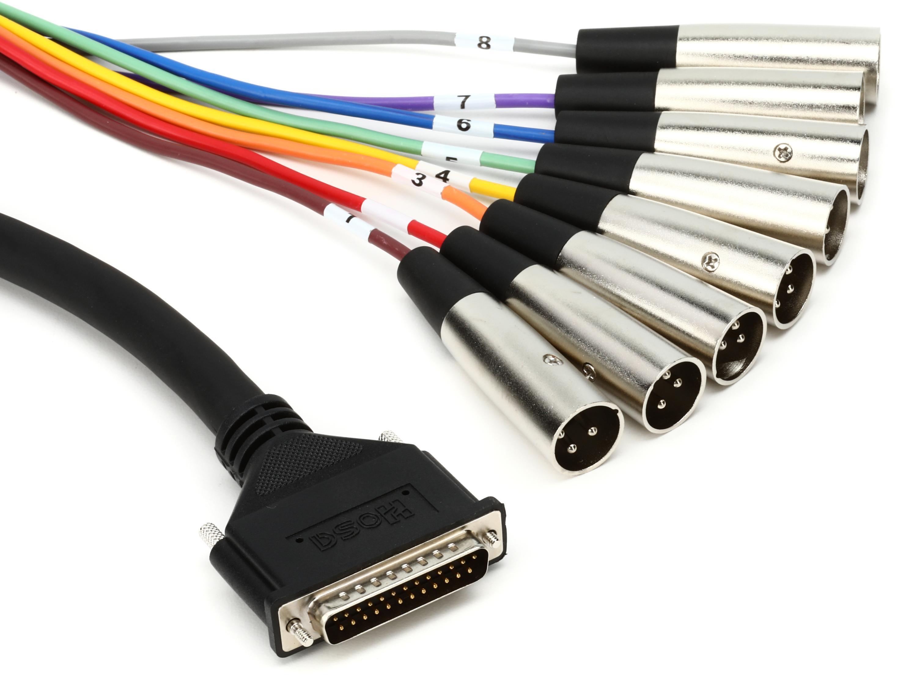 Photo of Hosa DTM-807 8-channel DB25 to XLR Male Snake - 23.1 foot