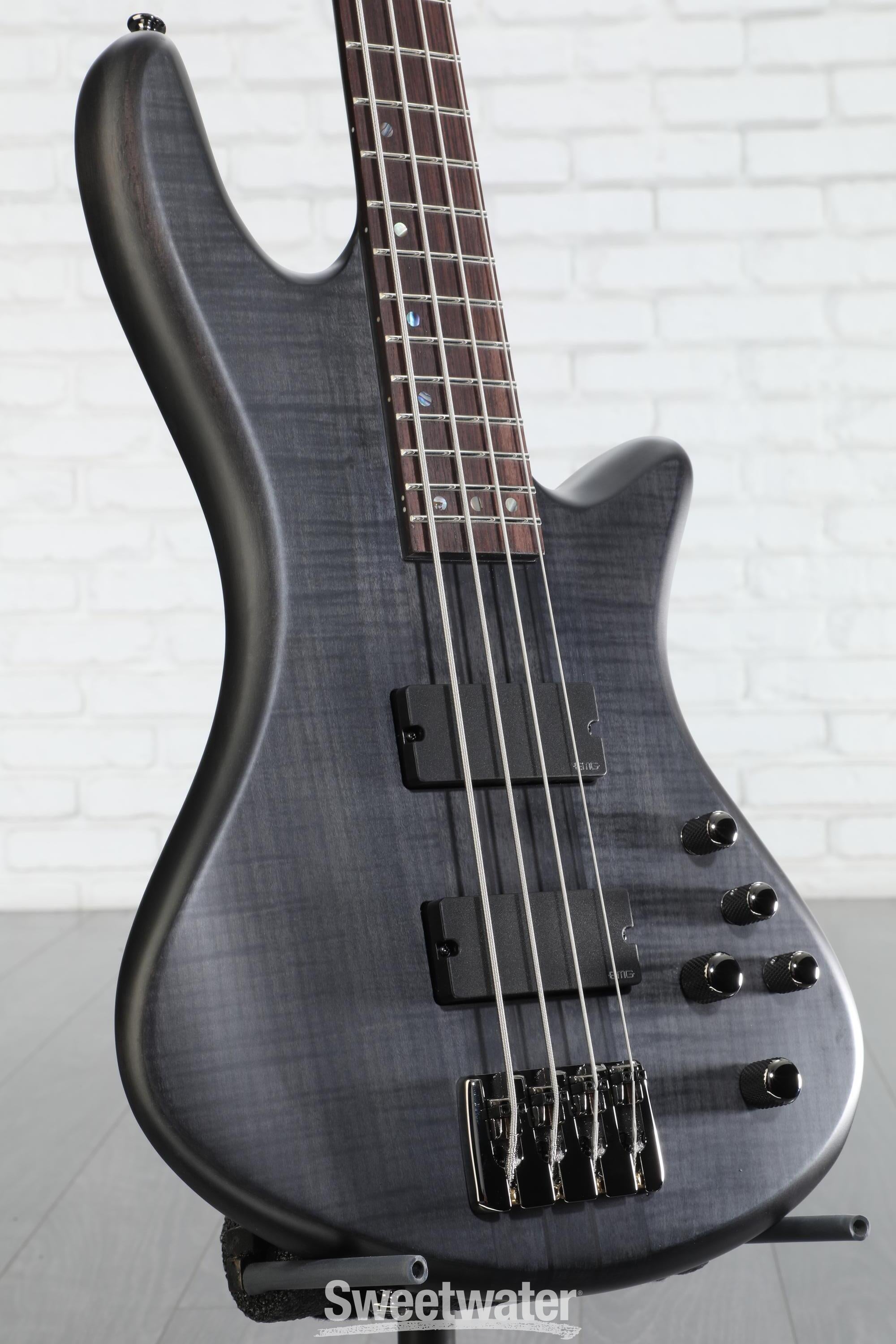 Schecter Stiletto Studio 4 Bass Guitar - See-Thru Black