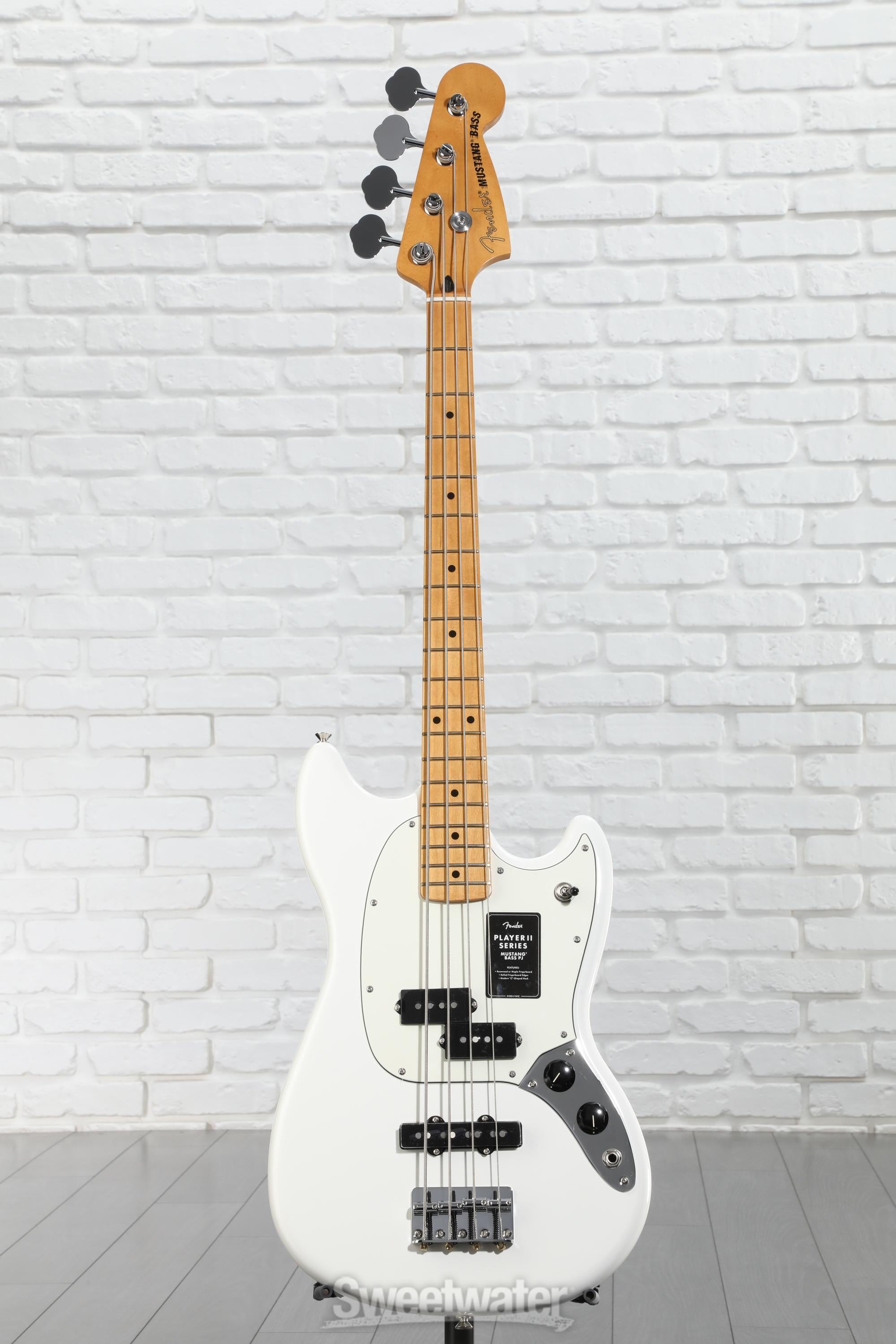 Fender Player II Mustang Bass PJ - Polar White with Maple