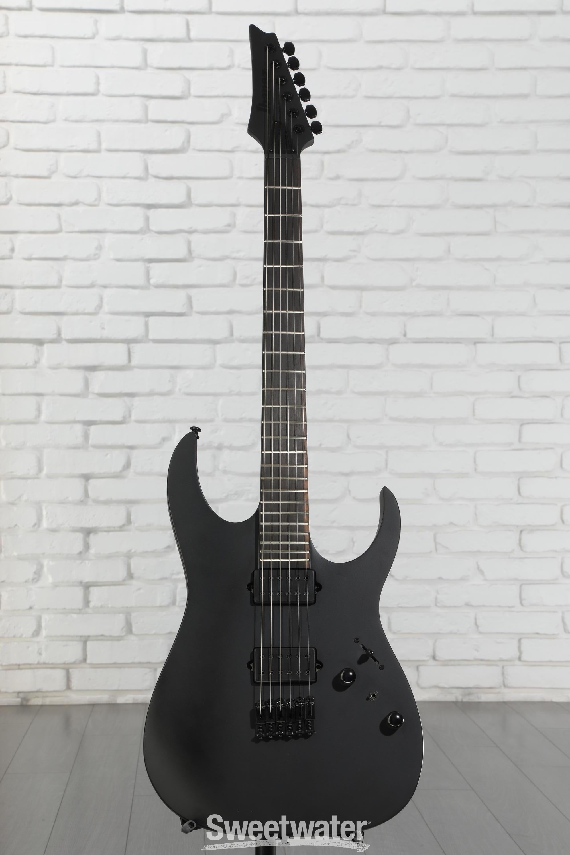 Ibanez RGRTB621 Iron Label Electric Guitar - Black Flat | Sweetwater