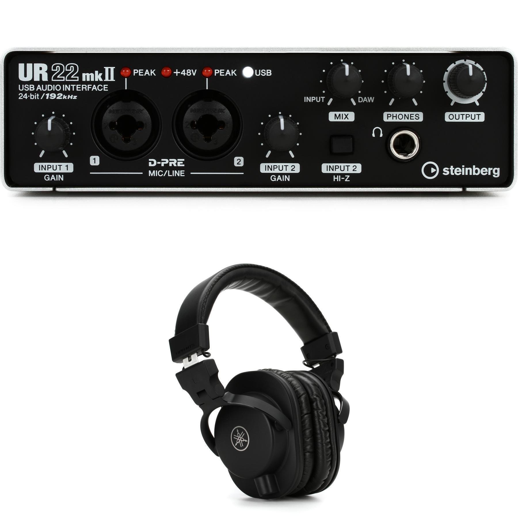 Steinberg UR22mkII USB Audio Interface and Headphones | Sweetwater