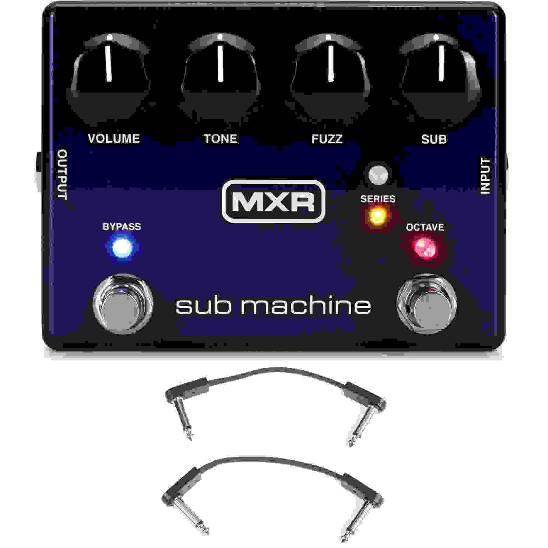 MXR M225 Sub Machine Octave Fuzz Pedal with EBS Patch Cables