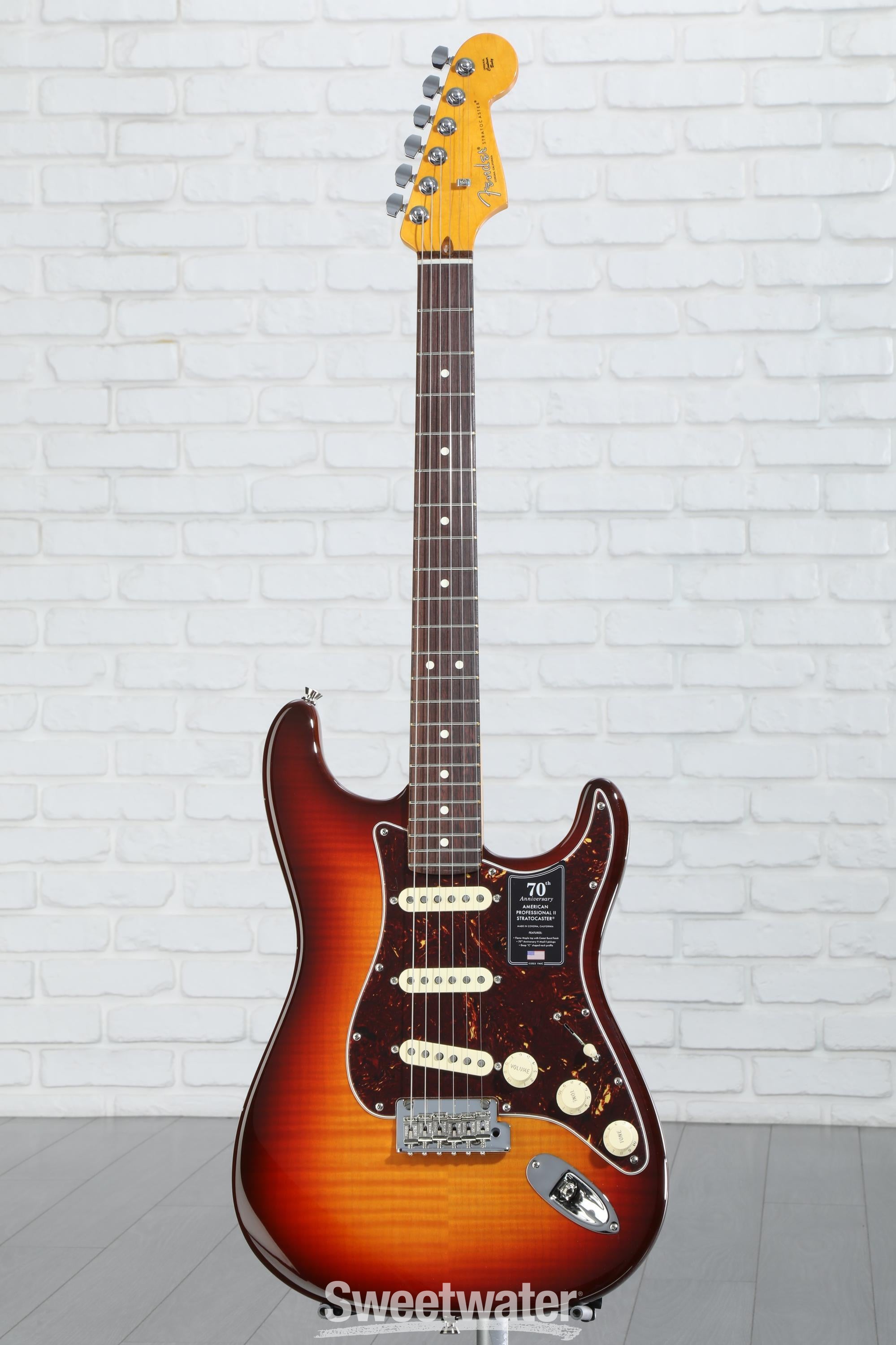 Fender 70th-Anniversary American Professional II Stratocaster Electric  Guitar with Rosewood Fingerboard - Comet Burst | Sweetwater