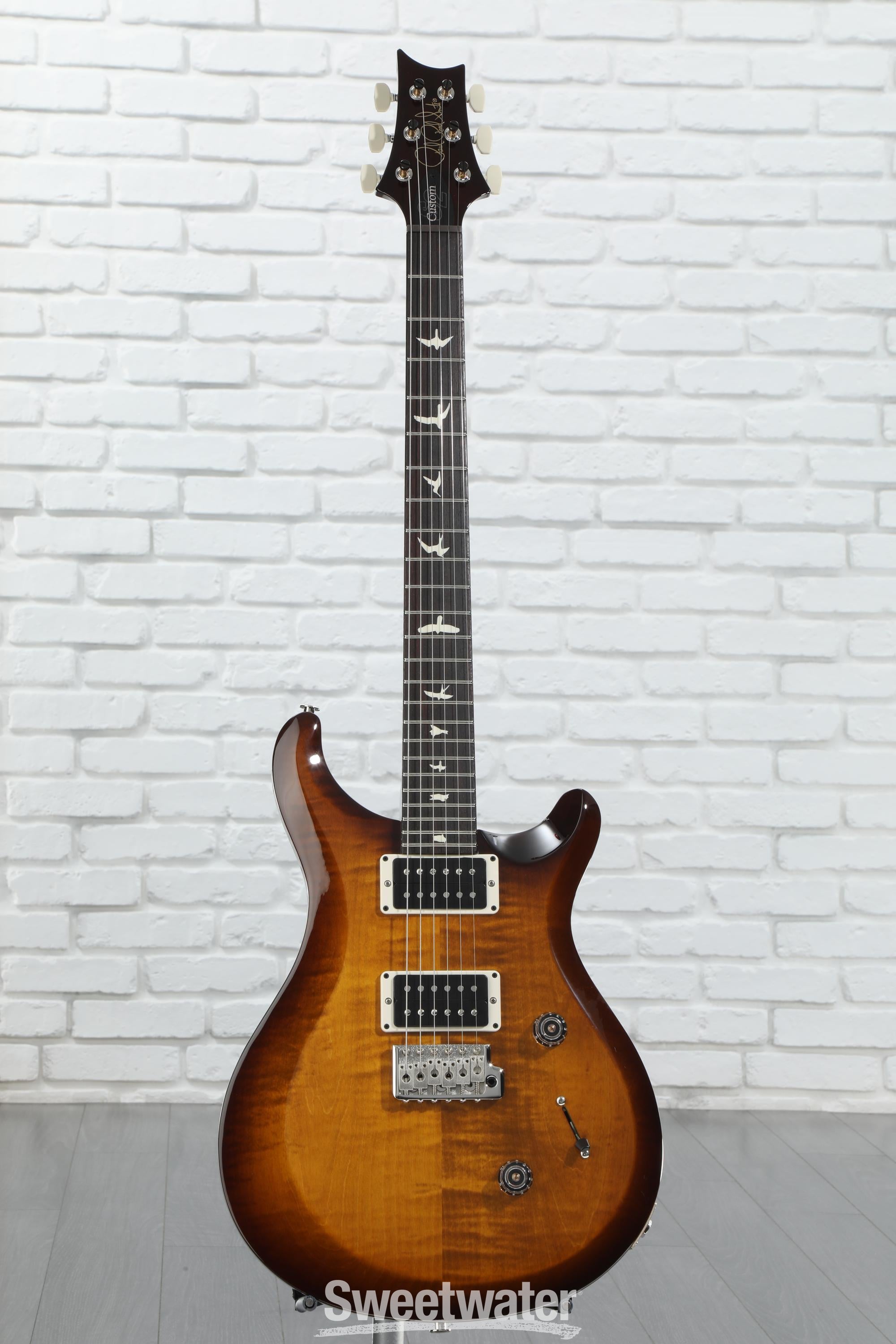 PRS S2 Custom 24 Electric Guitar - Black Amber | Sweetwater