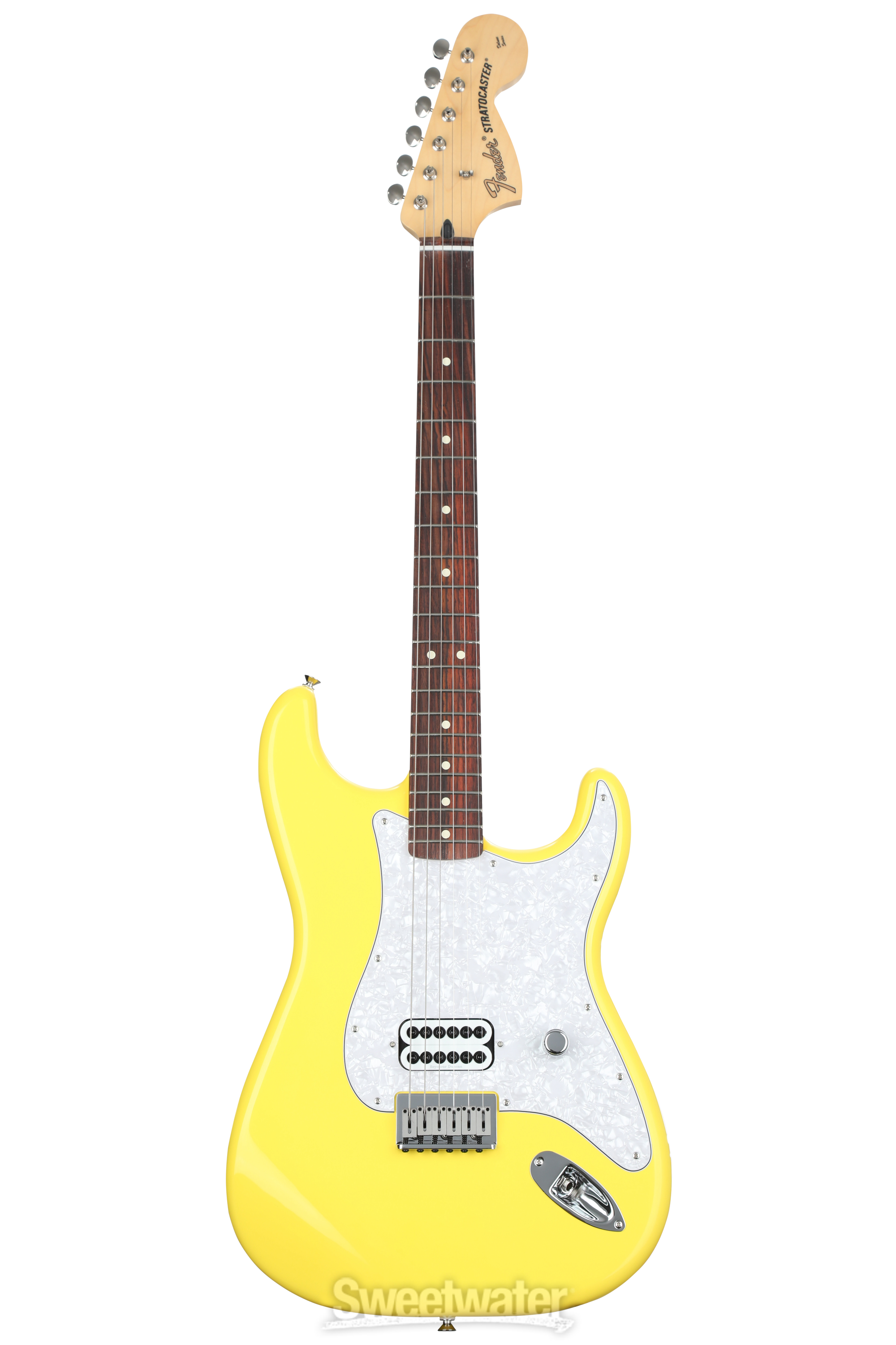 Fender Tom DeLonge Stratocaster Electric Guitar - Graffiti Yellow