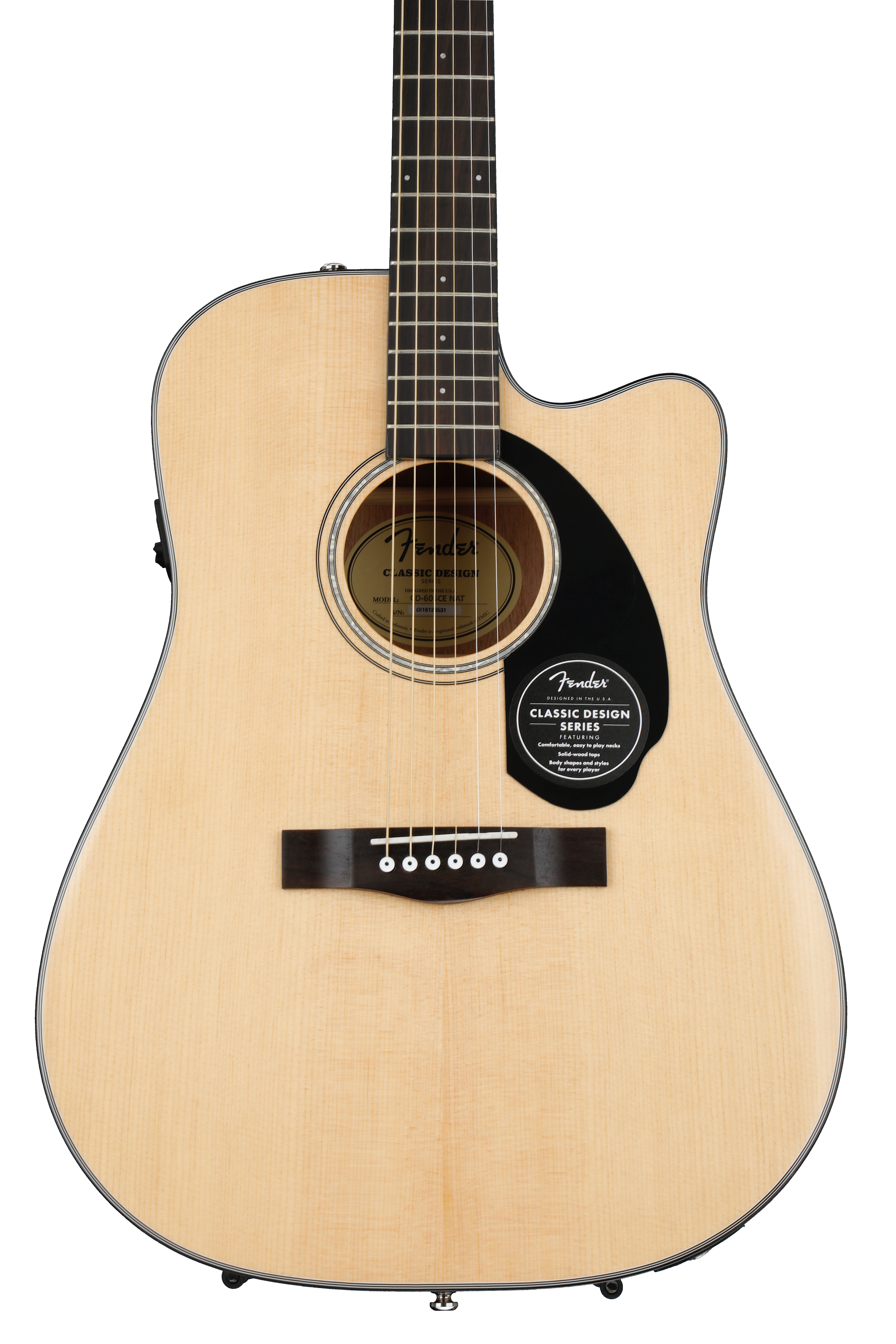 Fender CD-60SCE - Natural with Mahogany back and sides | Sweetwater