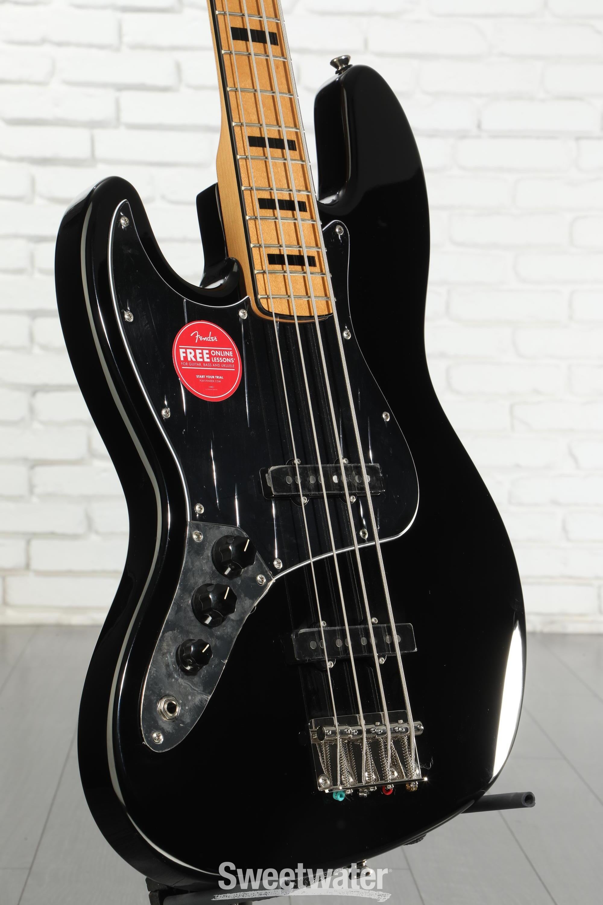 Squier Classic Vibe '70s Jazz Bass, Left-handed - Black | Sweetwater