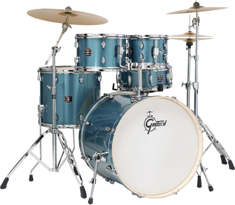 Gretsch Drums Energy 5-piece Drum Set Blue Sparkle Sweetwater