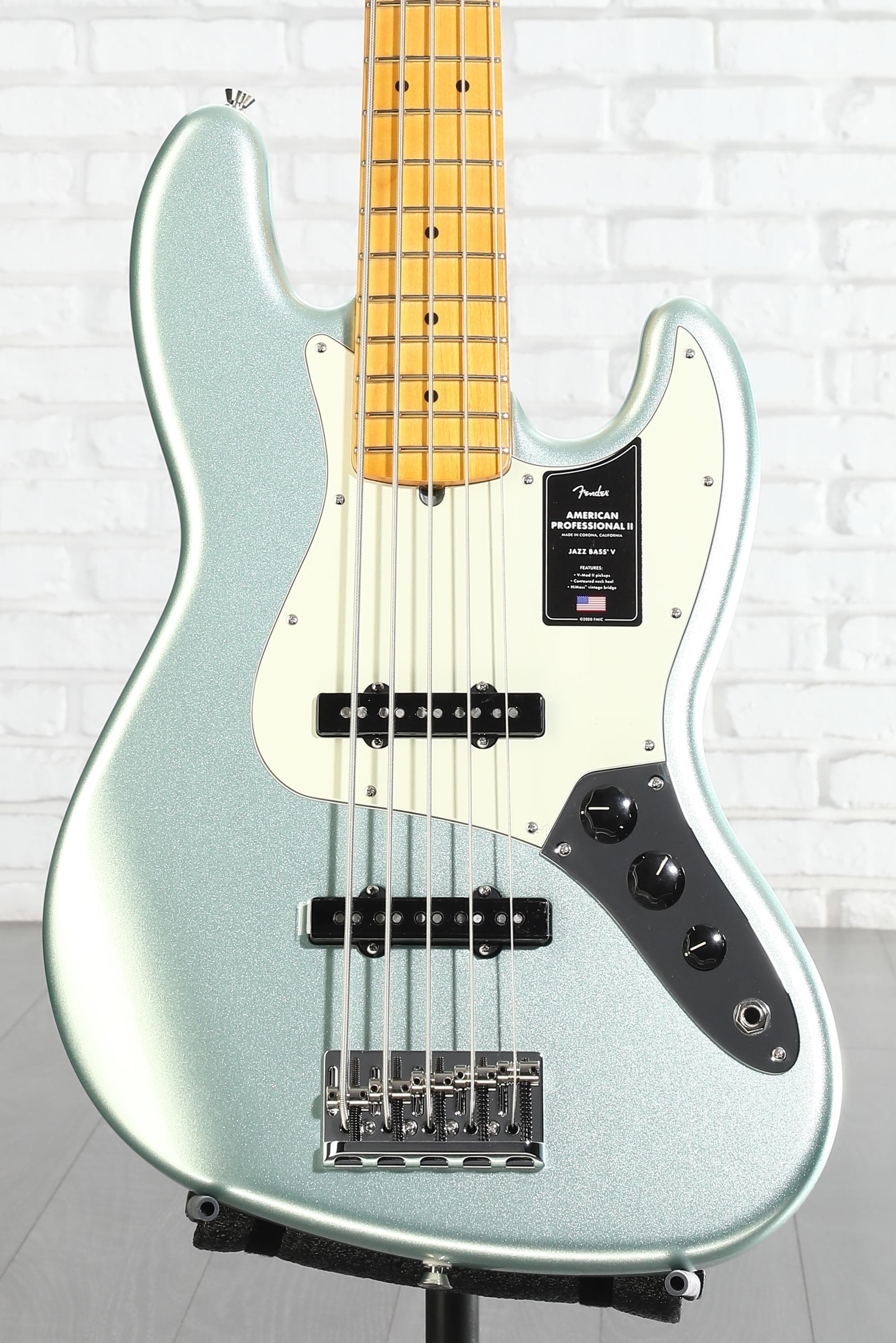 Fender American Professional II Jazz Bass V - Mystic Surf Green