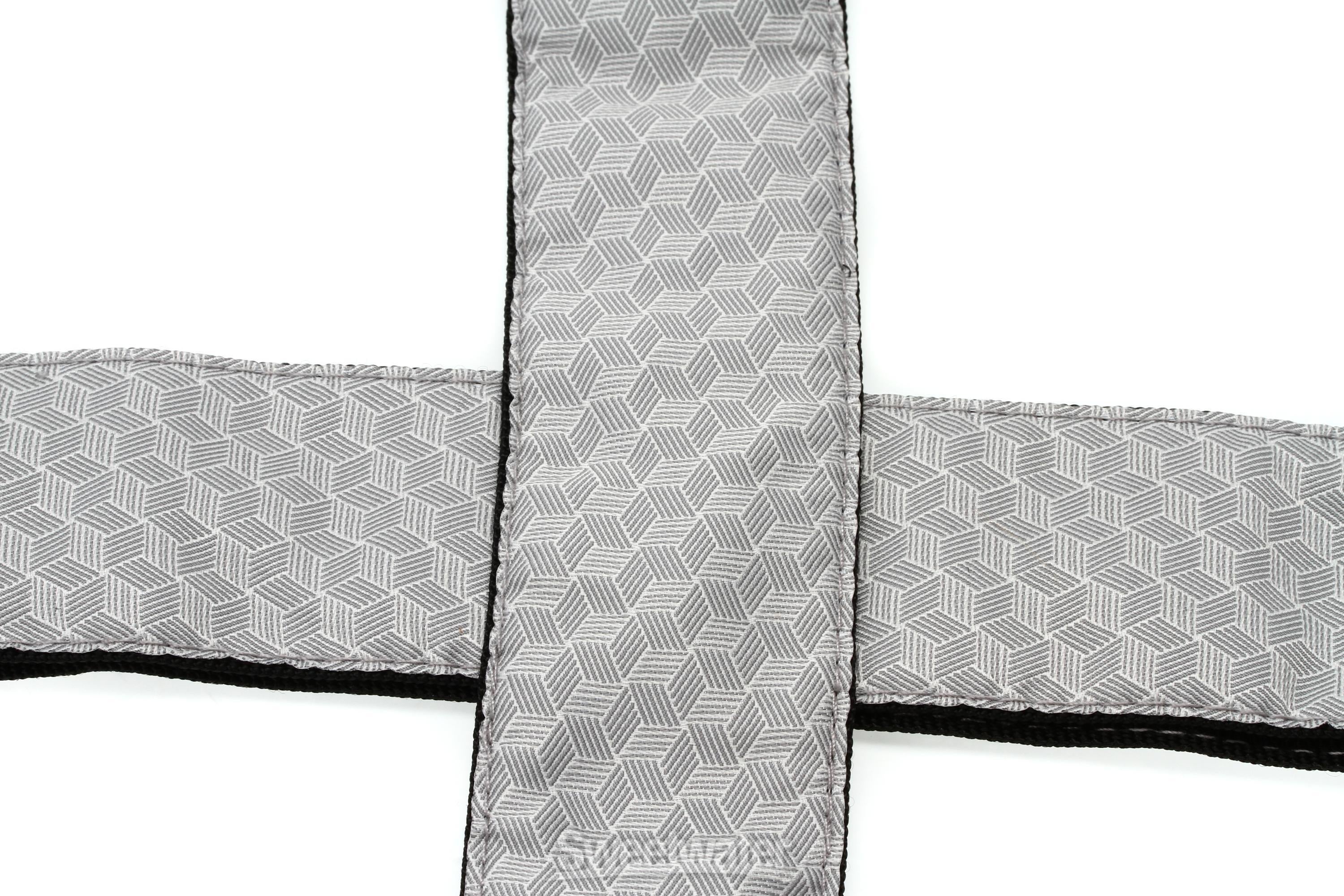 Dunlop D6712 Jacquard Guitar Strap - Cube Hatch Light Grey