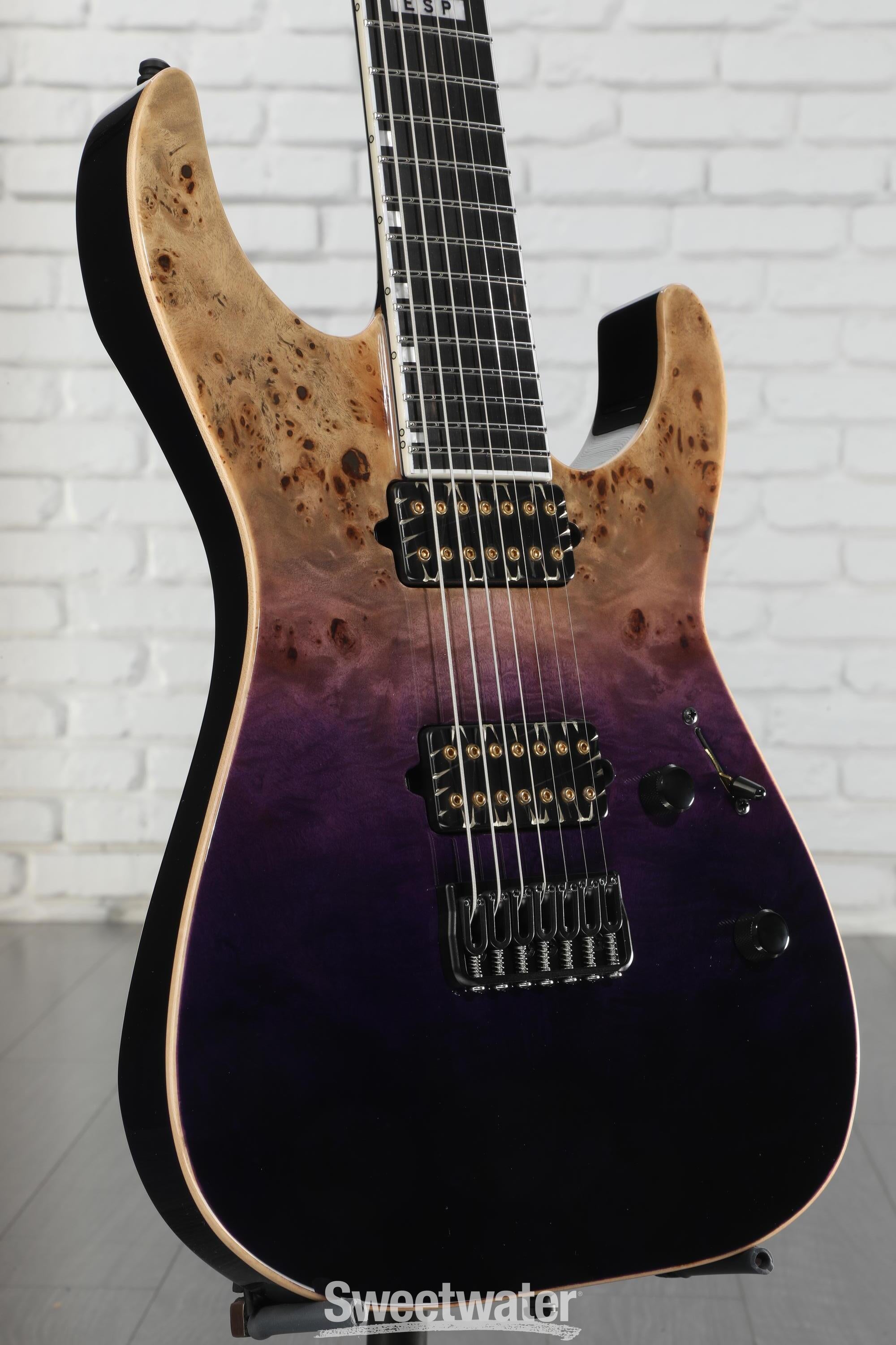 ESP E-II M-II 7 NT Electric Guitar - Purple Natural Fade