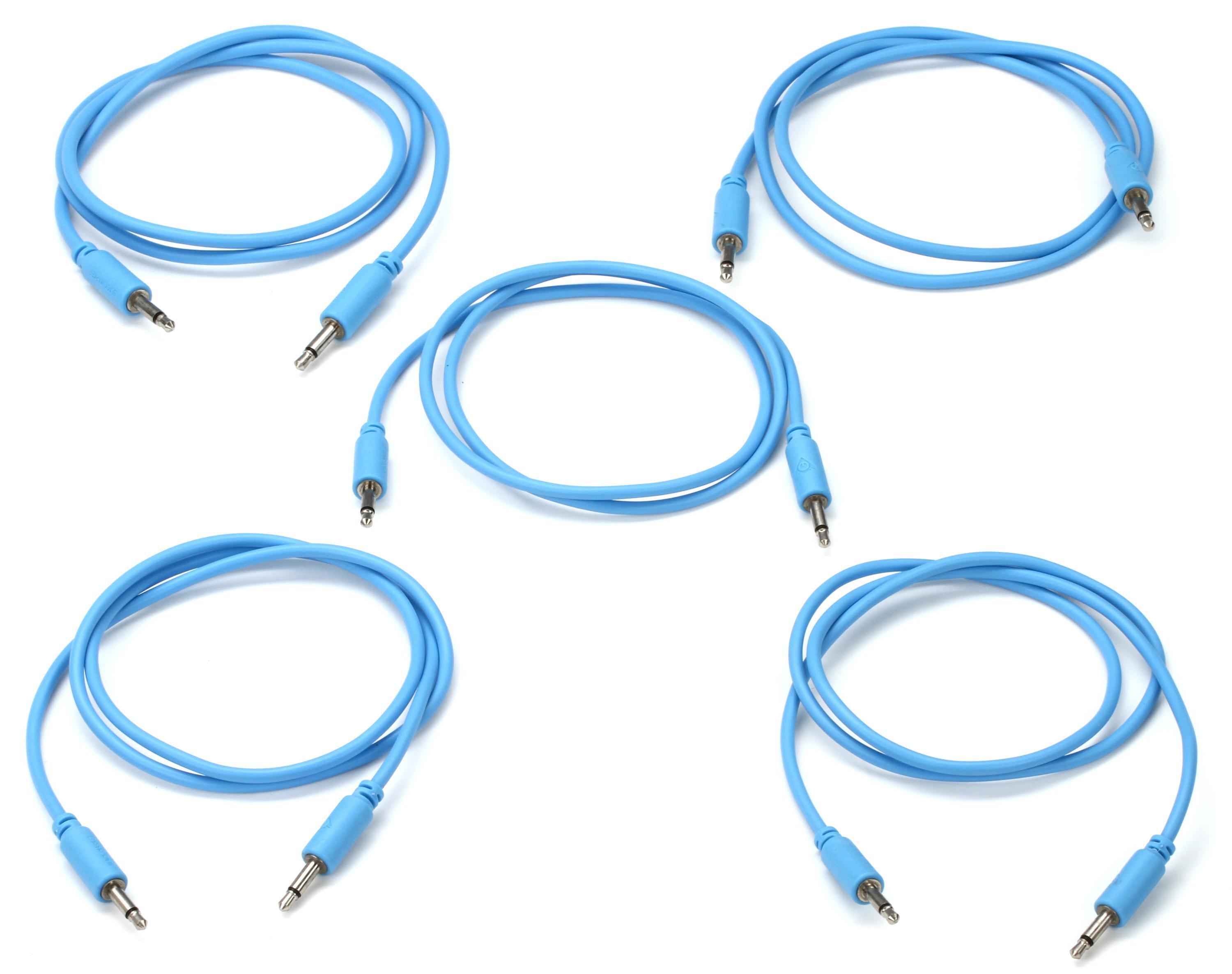 Photo of Black Market Eurorack Patch Cable 5-pack - 75cm Blue