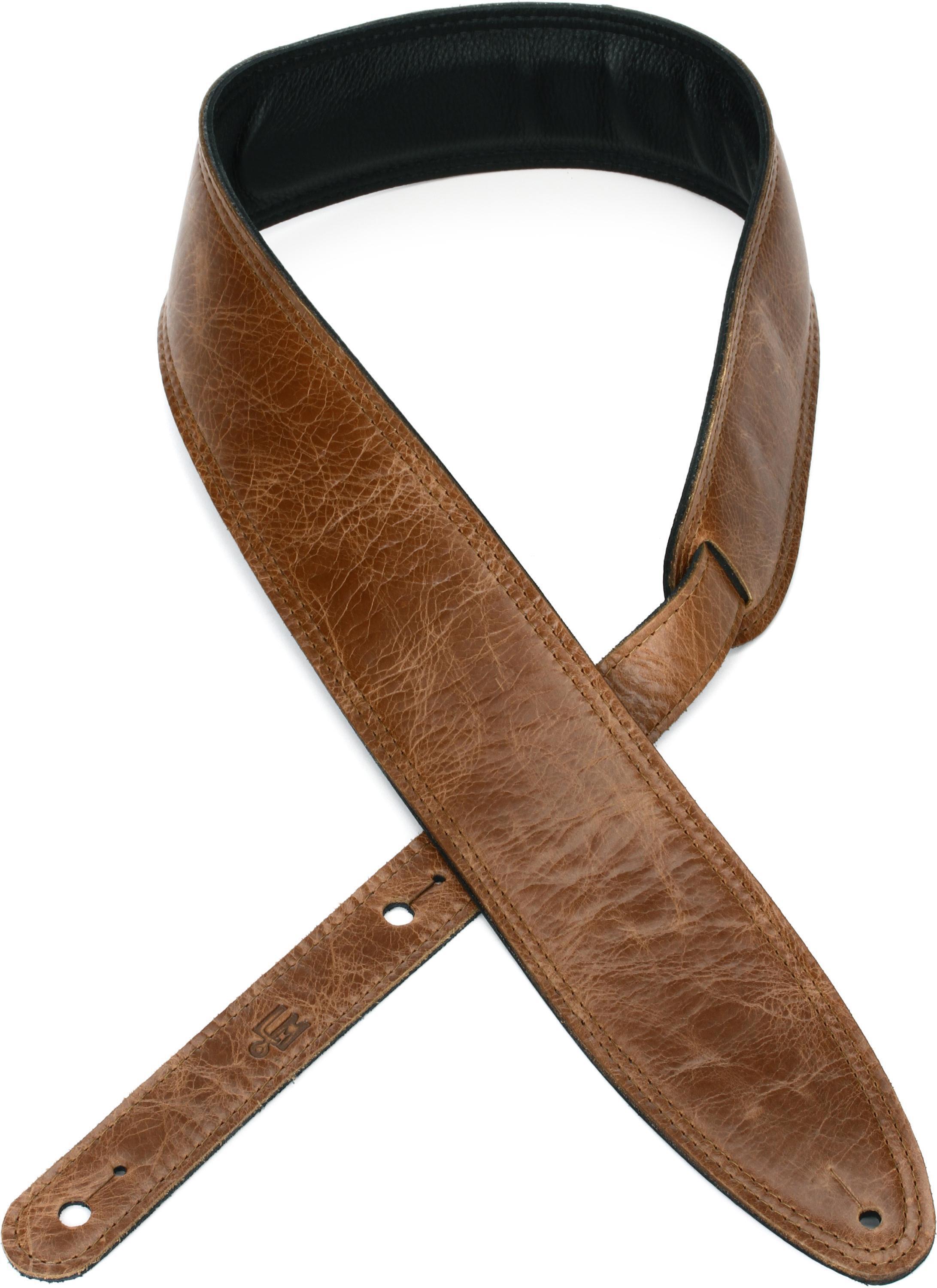 Photo of LM Products Chroma Leather Guitar Strap - Tan