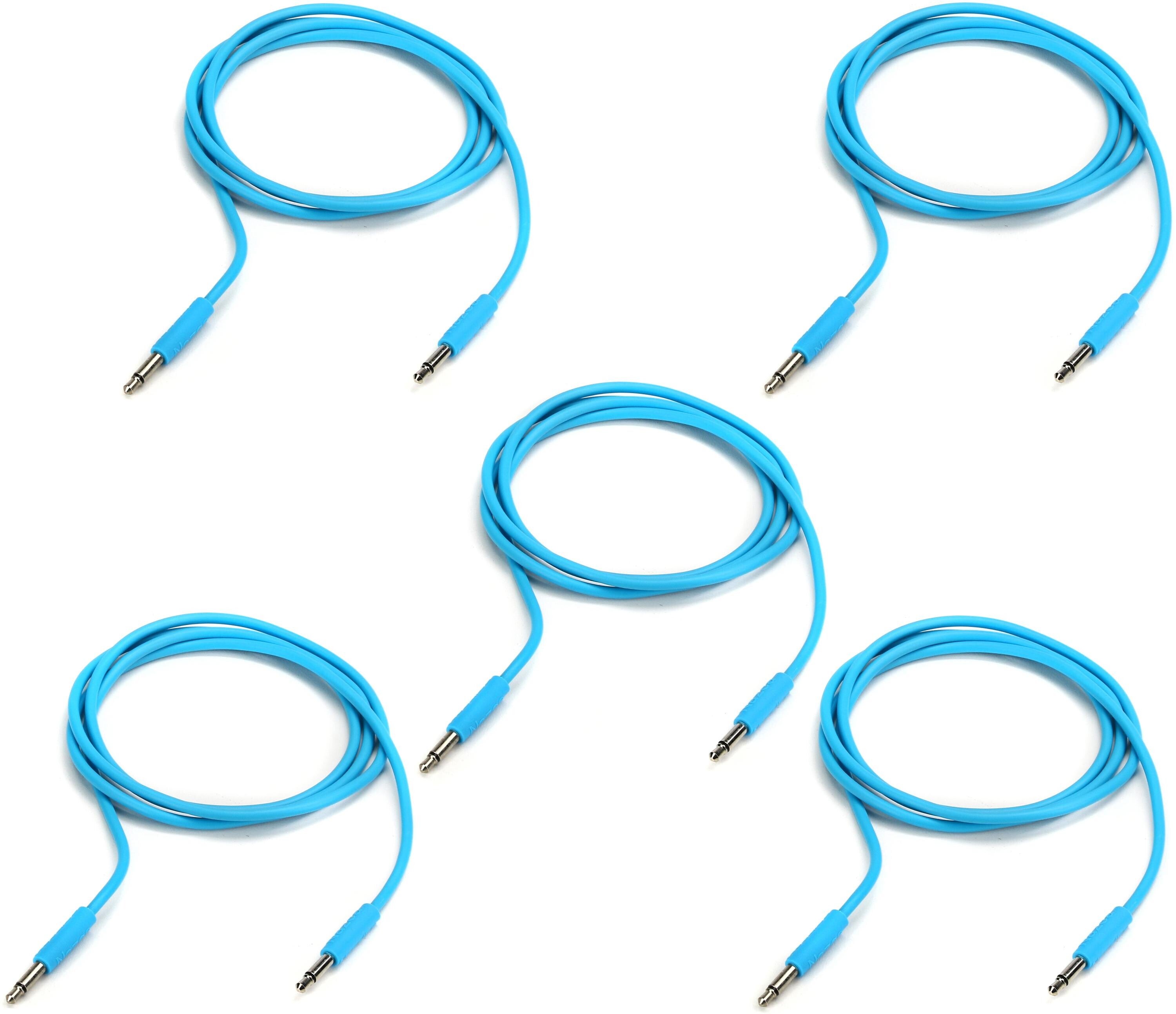 Photo of Nazca Audio Noodles Eurorack Patch Cable 3.5mm TS Male to 3.5mm TS Male - 100cm, Blue