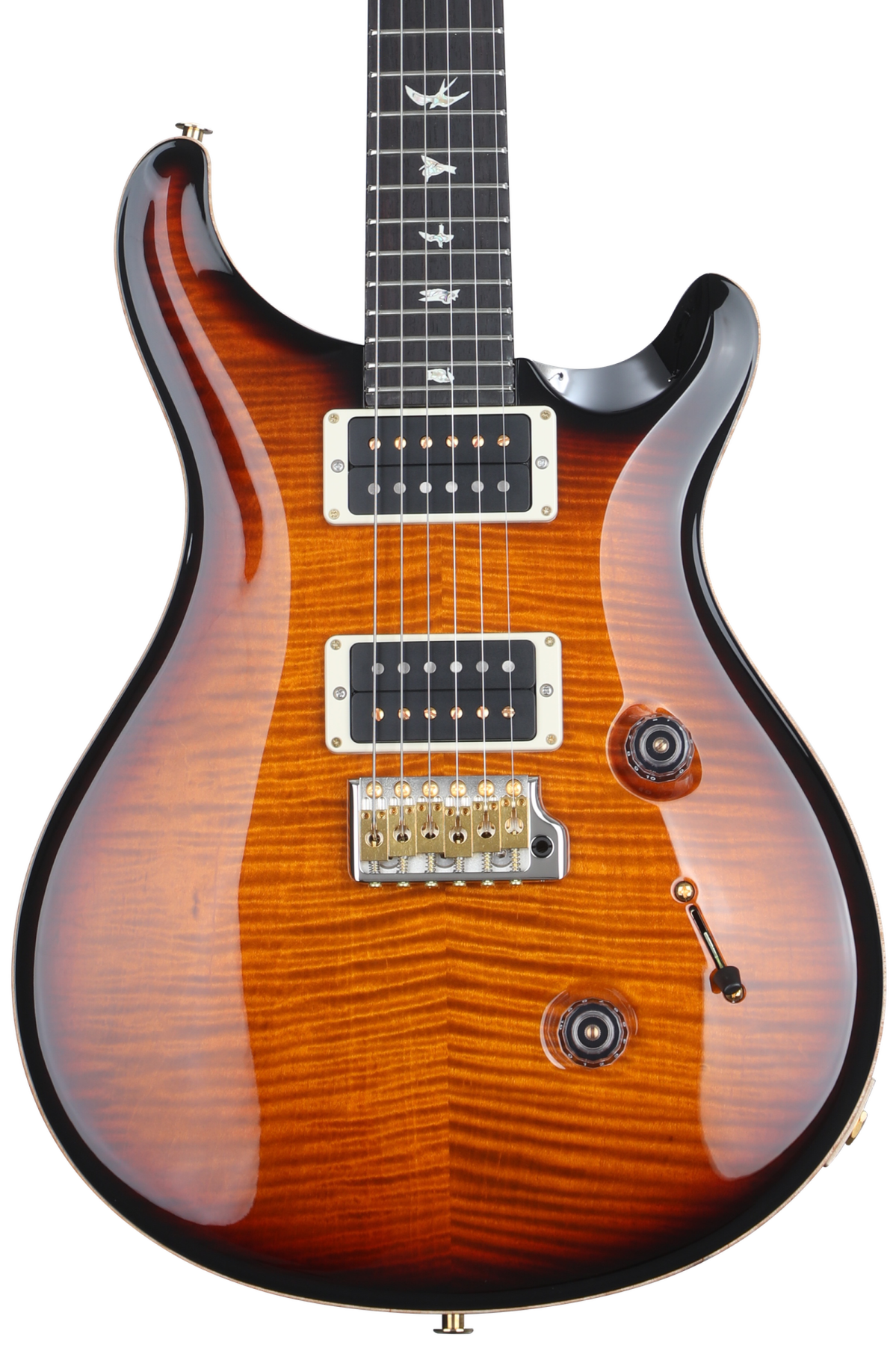 PRS Custom 24 10-Top Electric Guitar - Amber Smokeburst | Sweetwater