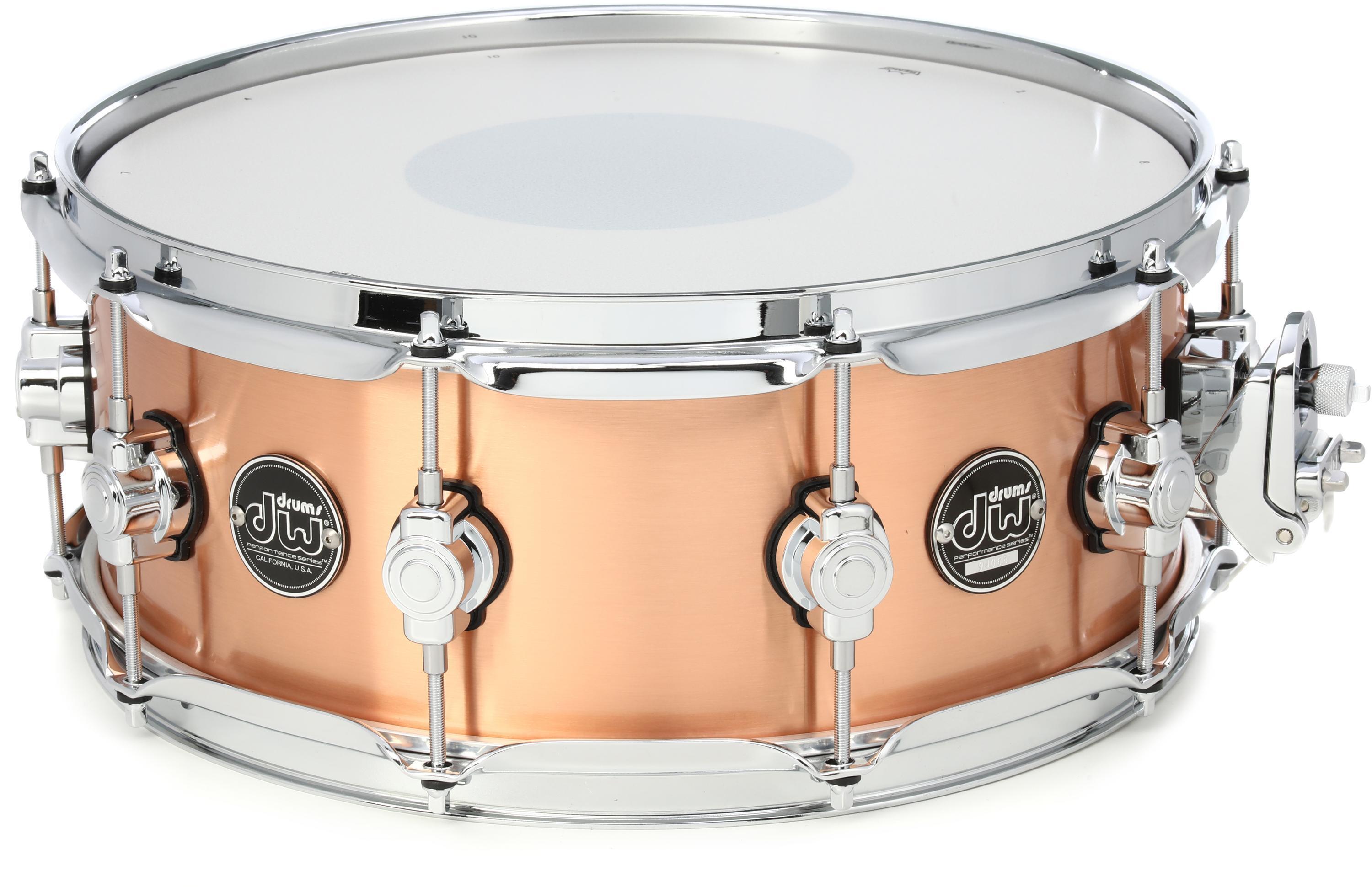 DW Performance Series Brass Snare Drum - 8 x 14-inch - Brushed 