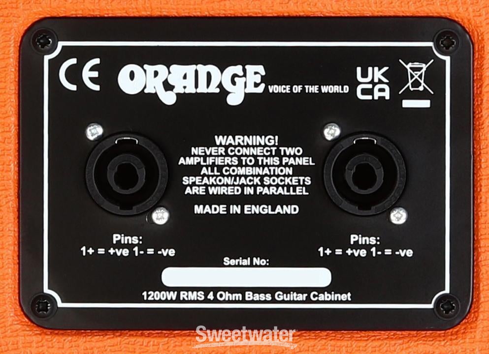 Orange OBC810C 8 x 10-inch 1,200-watt Bass Cabinet - Orange Tolex