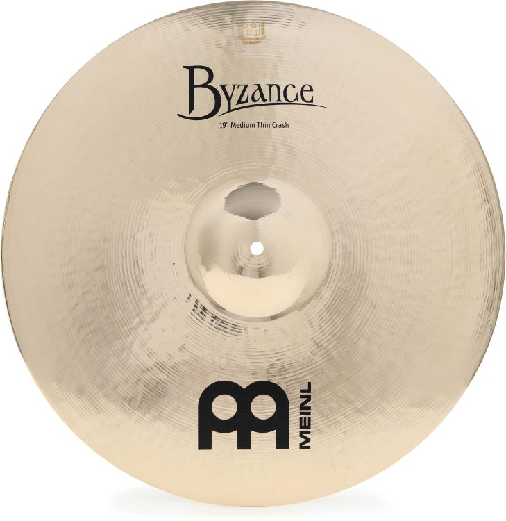 Meinl Cymbals Byzance Brilliant Medium Thin Crash Cymbal - 19 inch  