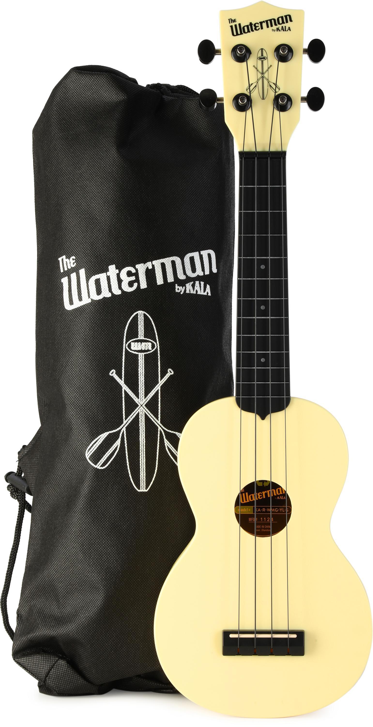 Photo of Kala The Waterman Soprano Ukulele - Starlight Yellow, Glow in the Dark