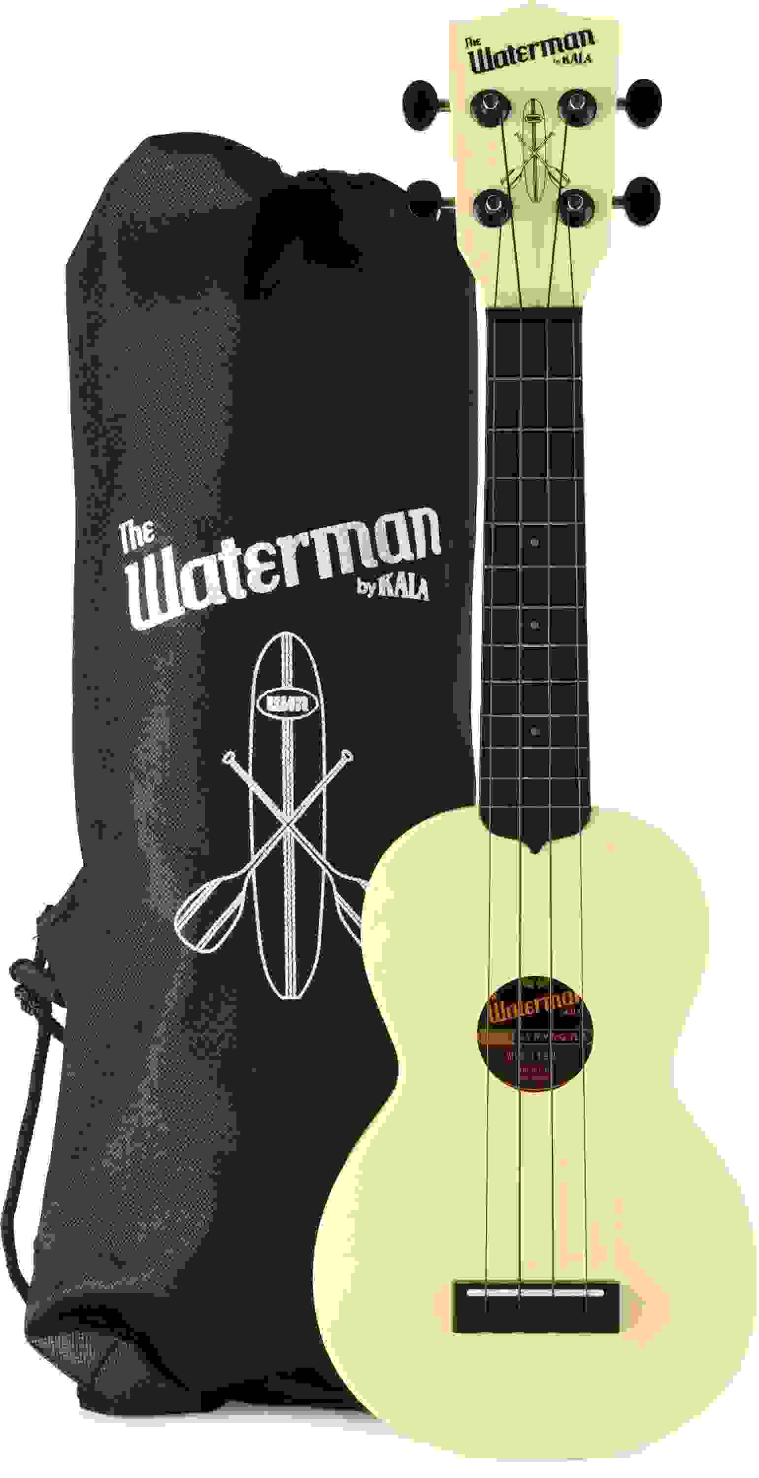 Kala The Waterman Soprano Ukulele - Starlight Yellow, Glow in the Dark