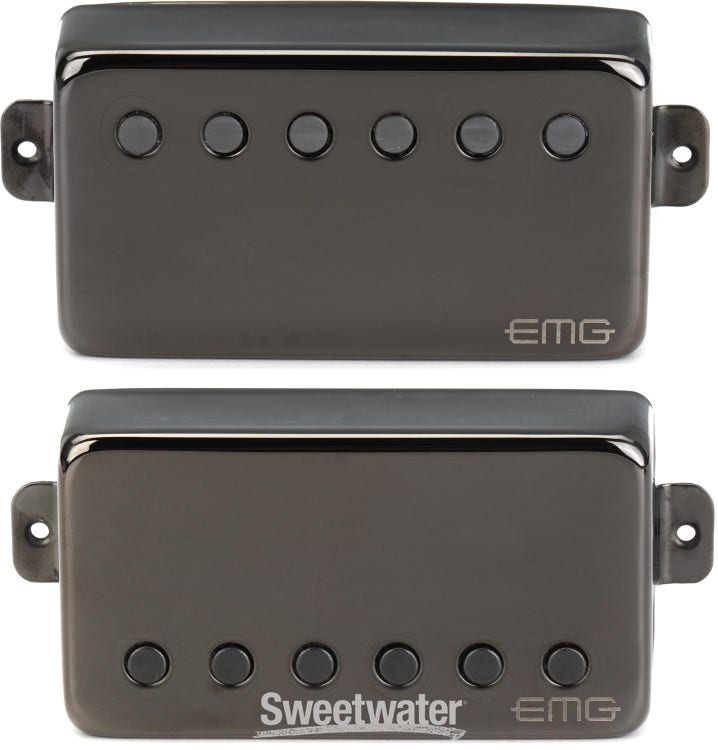 EMG JH James Hetfield "Het" Active Humbucker Guitar Pickup Set - Black Chrome