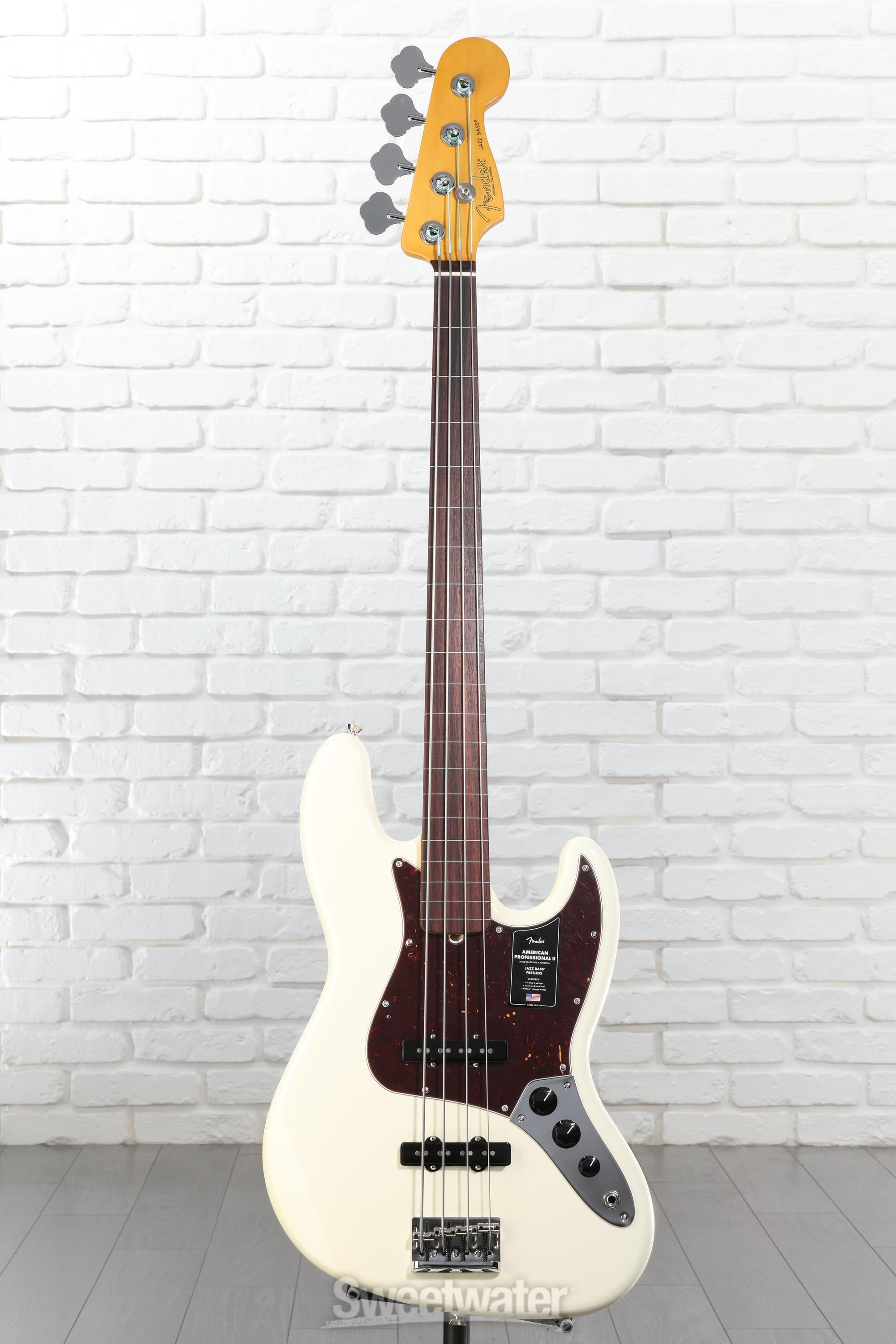 Fender American Professional II Jazz Bass Fretless - Olympic White