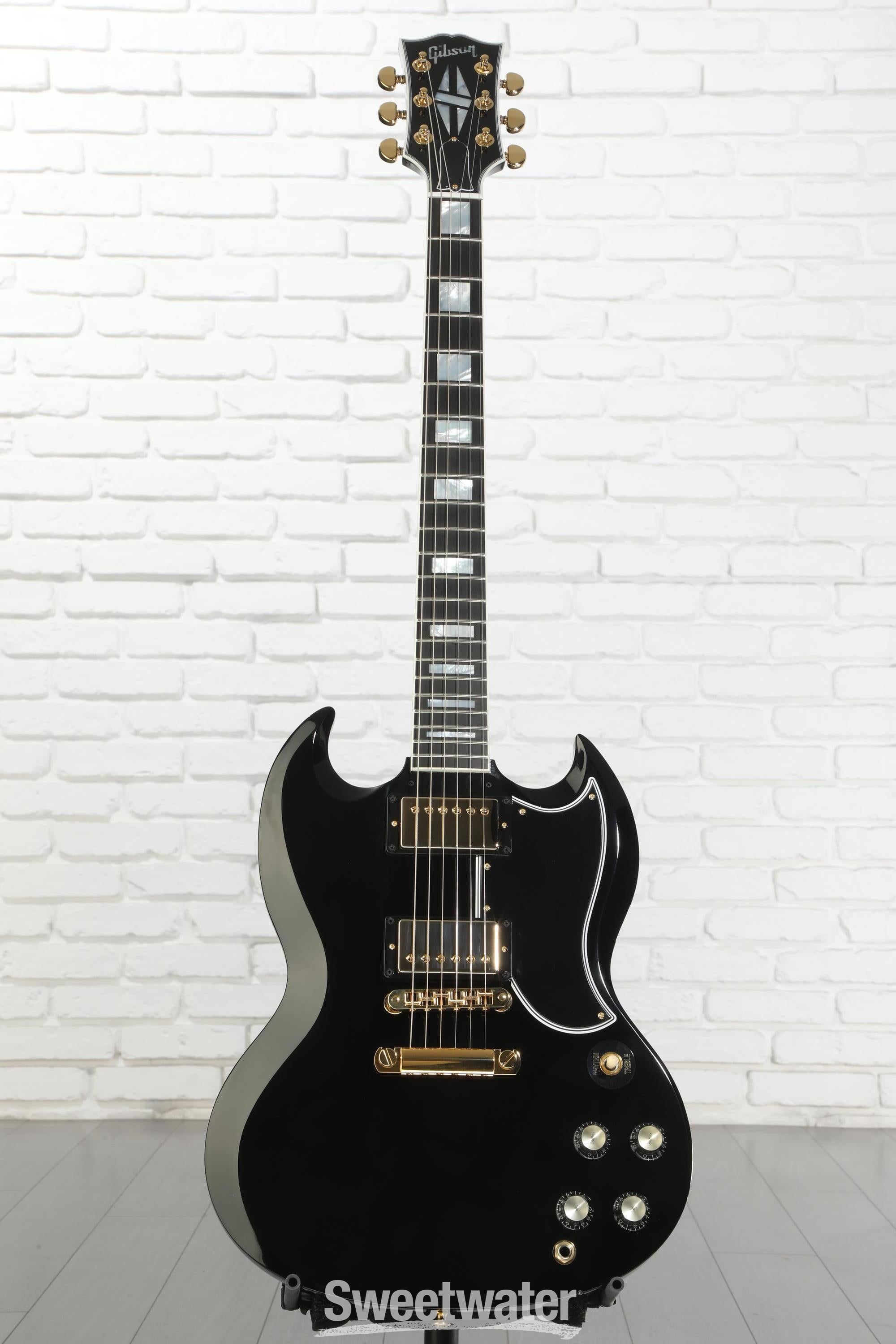 Gibson Custom SG Custom Electric Guitar - Ebony, Ebony Fingerboard