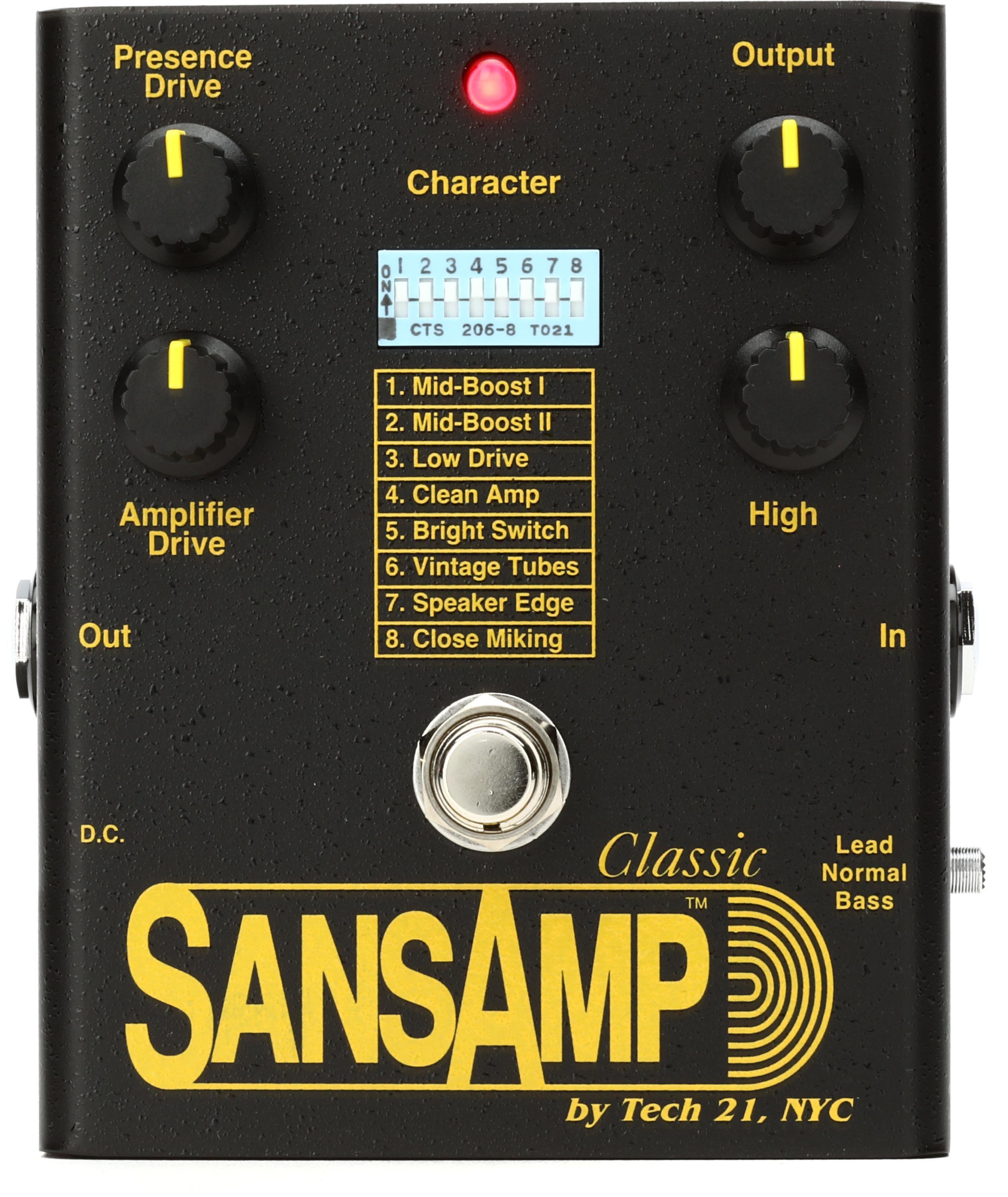 Tech 21 SansAmp Classic Tube Amp Emulator Pedal | Sweetwater