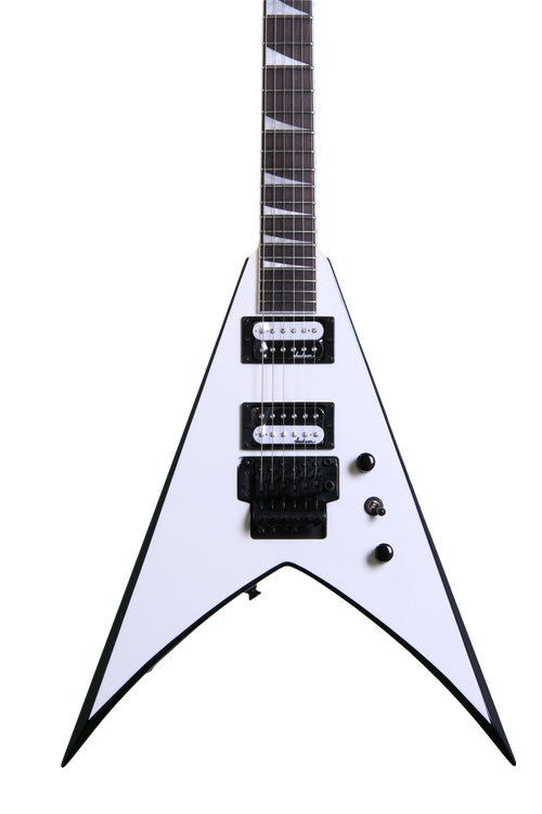 Jackson JS32 King V - White with Black Bevels Reviews | Sweetwater