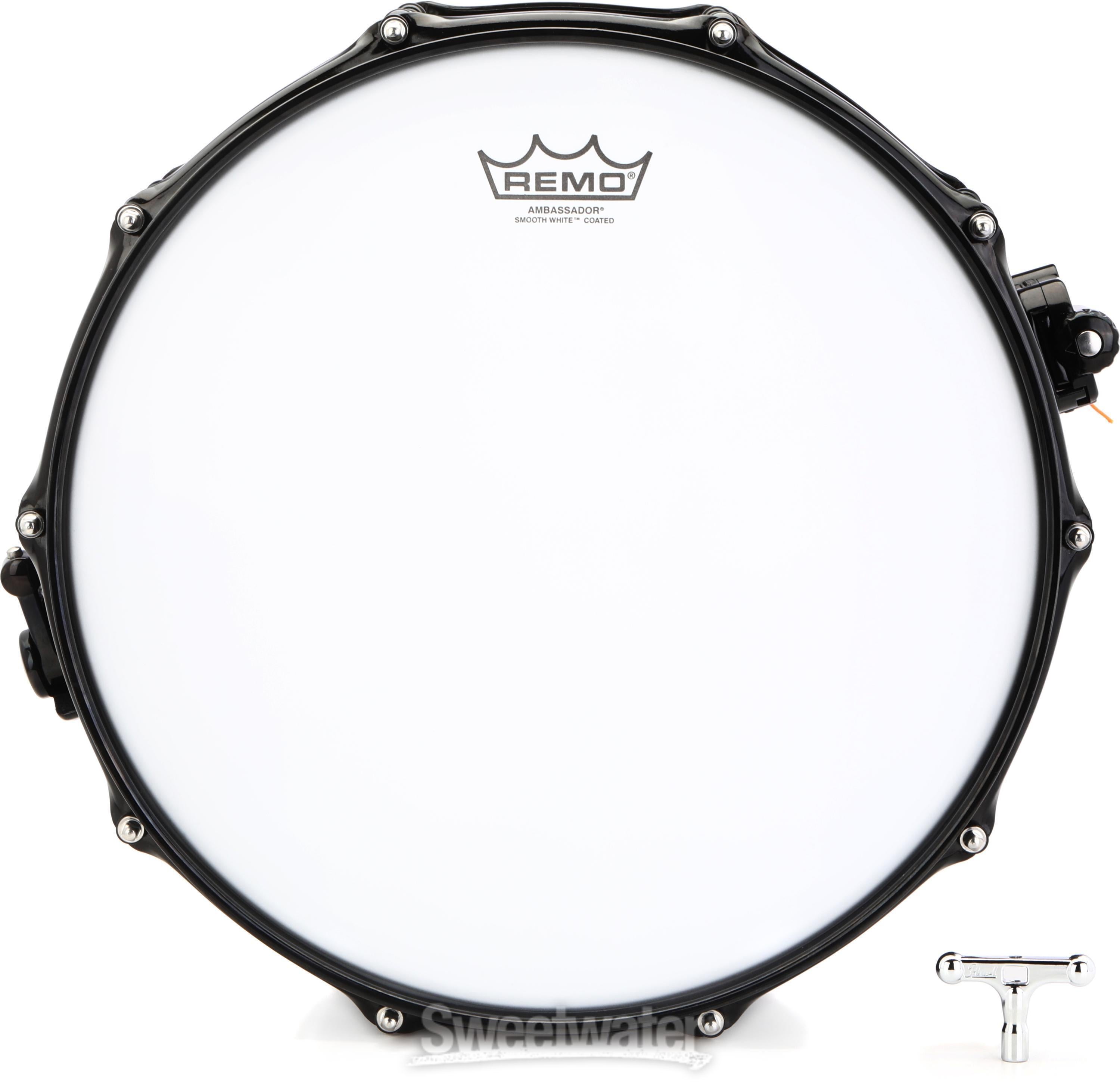 Pearl UltraCast Aluminum Snare Drum - 6.5 Inch x 14 Inch, Matte Black  Powder | Sweetwater