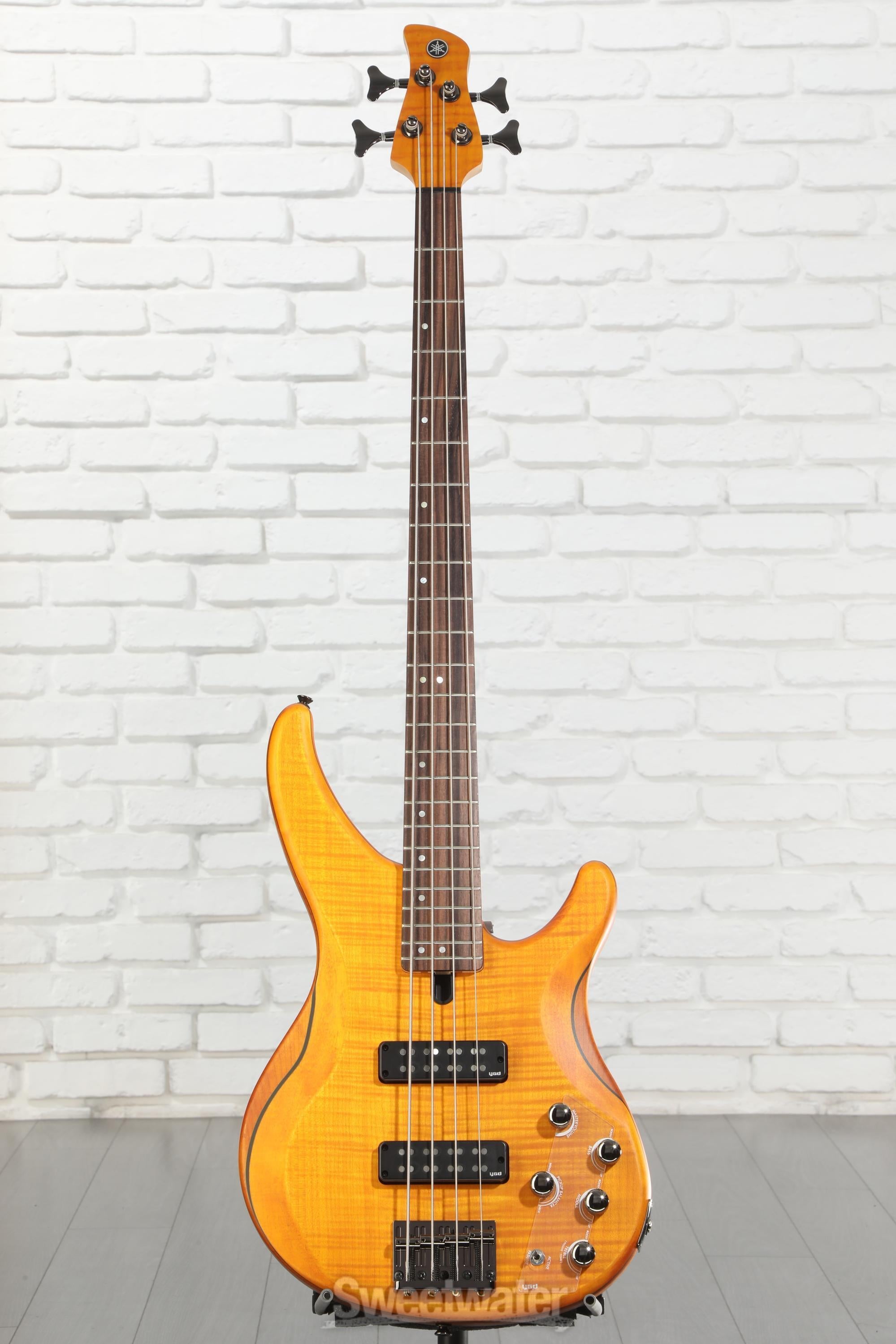 ベース YAMAHA TRBX604fm Yamaha TRBX604FM 4-string Bass Guitar - Matte Amber | Sweetwater