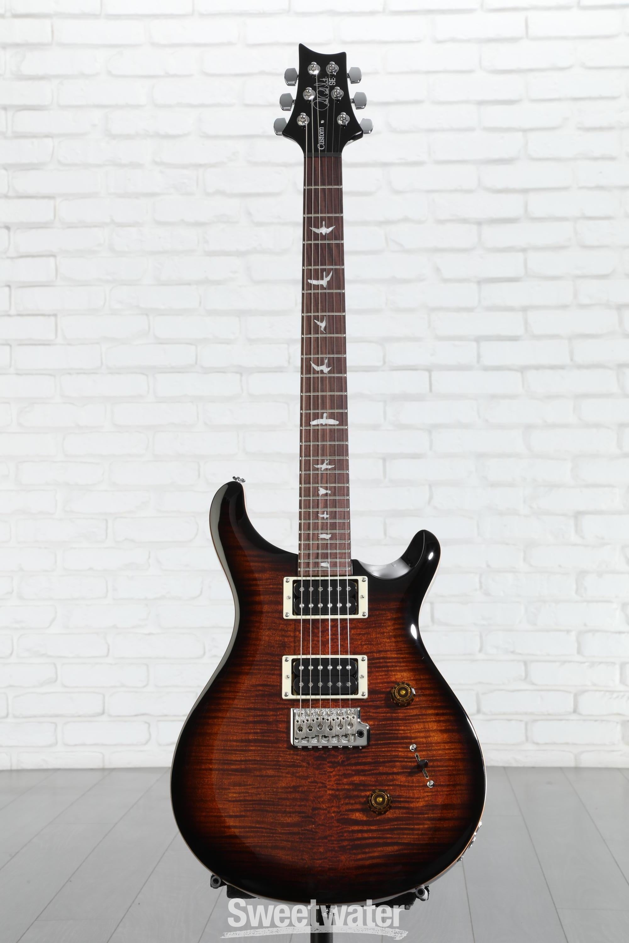 PRS SE Custom 24 Electric Guitar - Black Gold Sunburst | Sweetwater