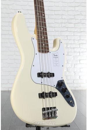 Photo of Fender Standard Jazz Bass - Olympic White, Laurel Fingerboard