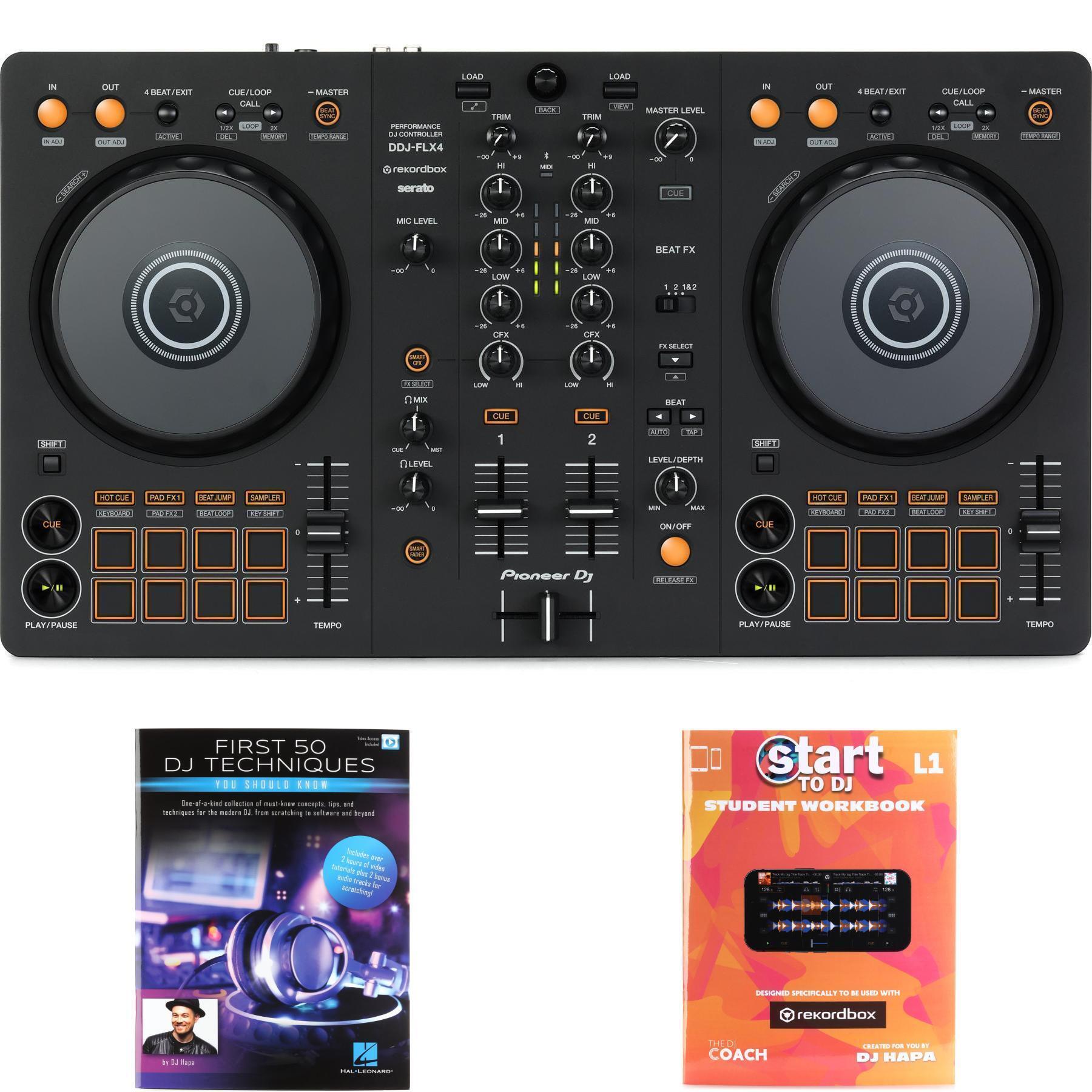 Pioneer DJ DDJ-FLX4 2-deck rekordbox and Serato DJ