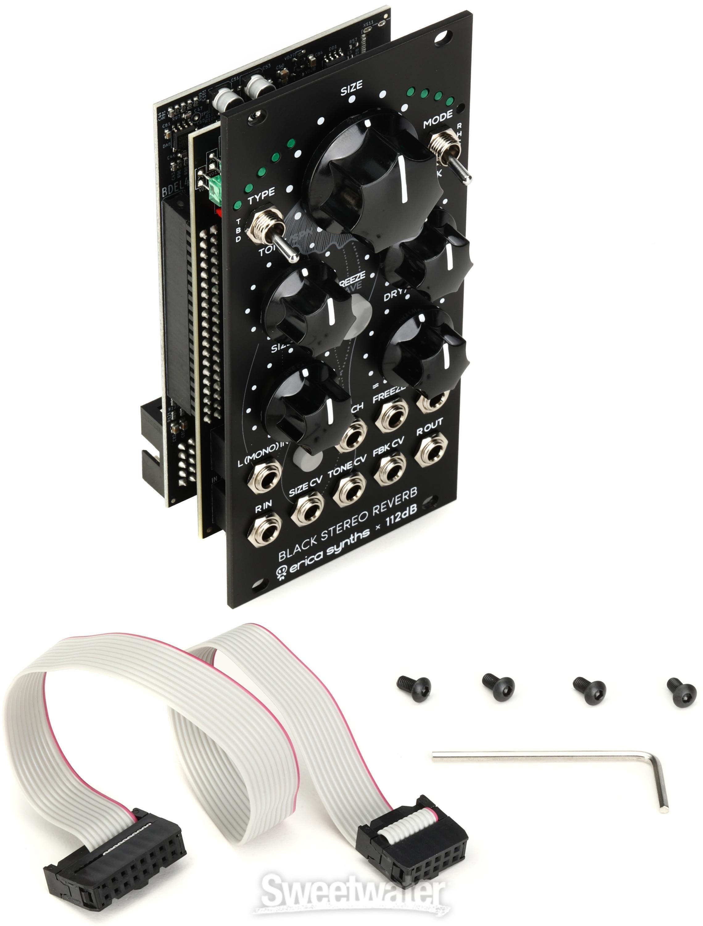 Erica Synths Black Stereo Reverb Eurorack Module | Sweetwater
