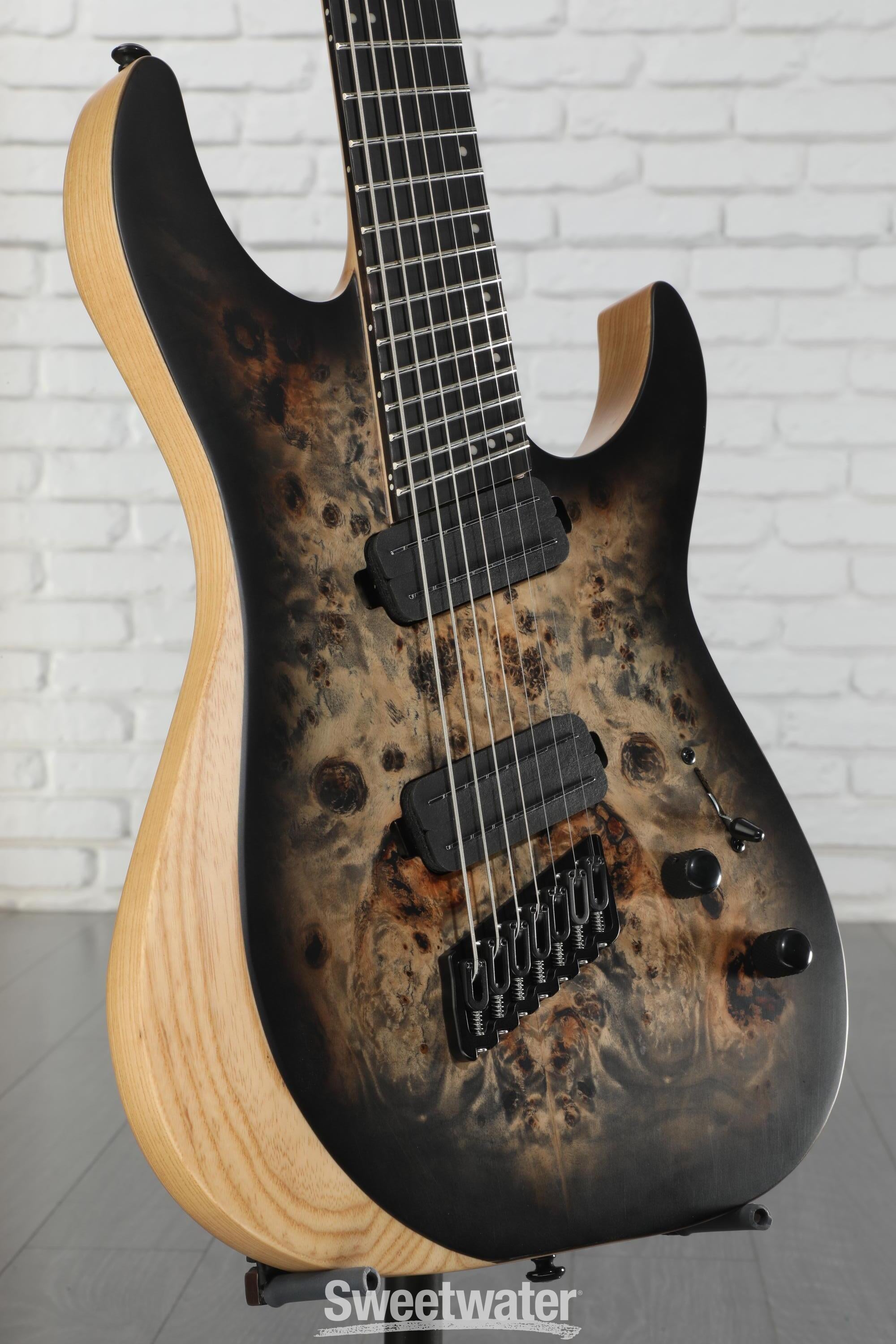 Schecter Reaper-7 Multiscale - Satin Charcoal Burst | Sweetwater