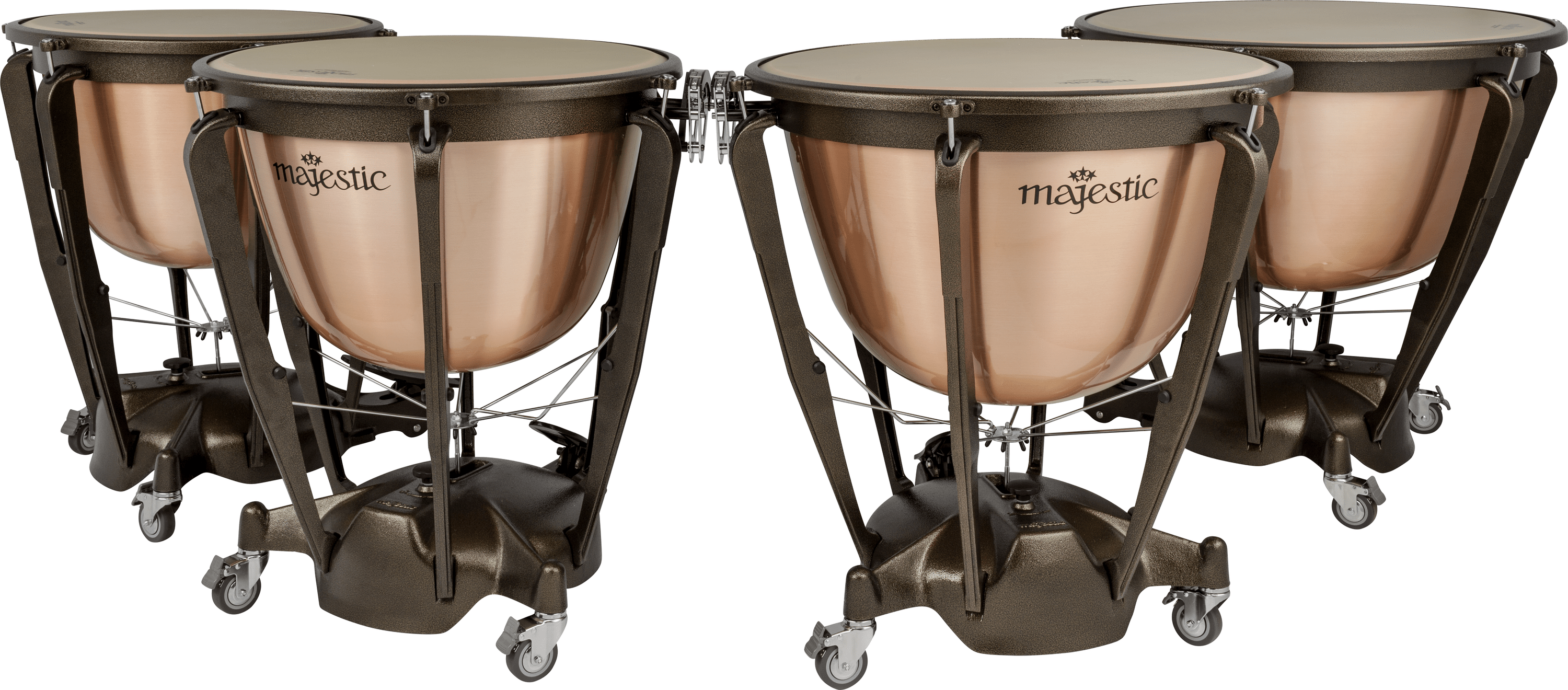 Photo of Majestic Symphonic Series Polished Copper Timpani - Set of 4