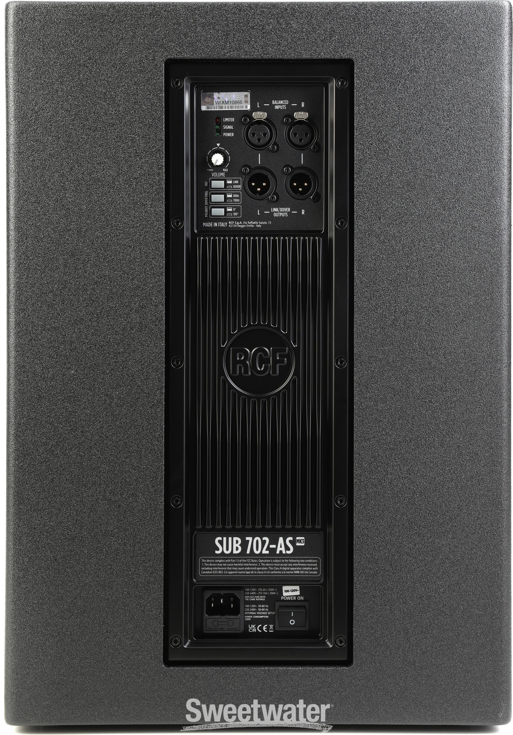RCF SUB 702-AS MK3 12-inch 1,400-watt Active Subwoofer | Sweetwater
