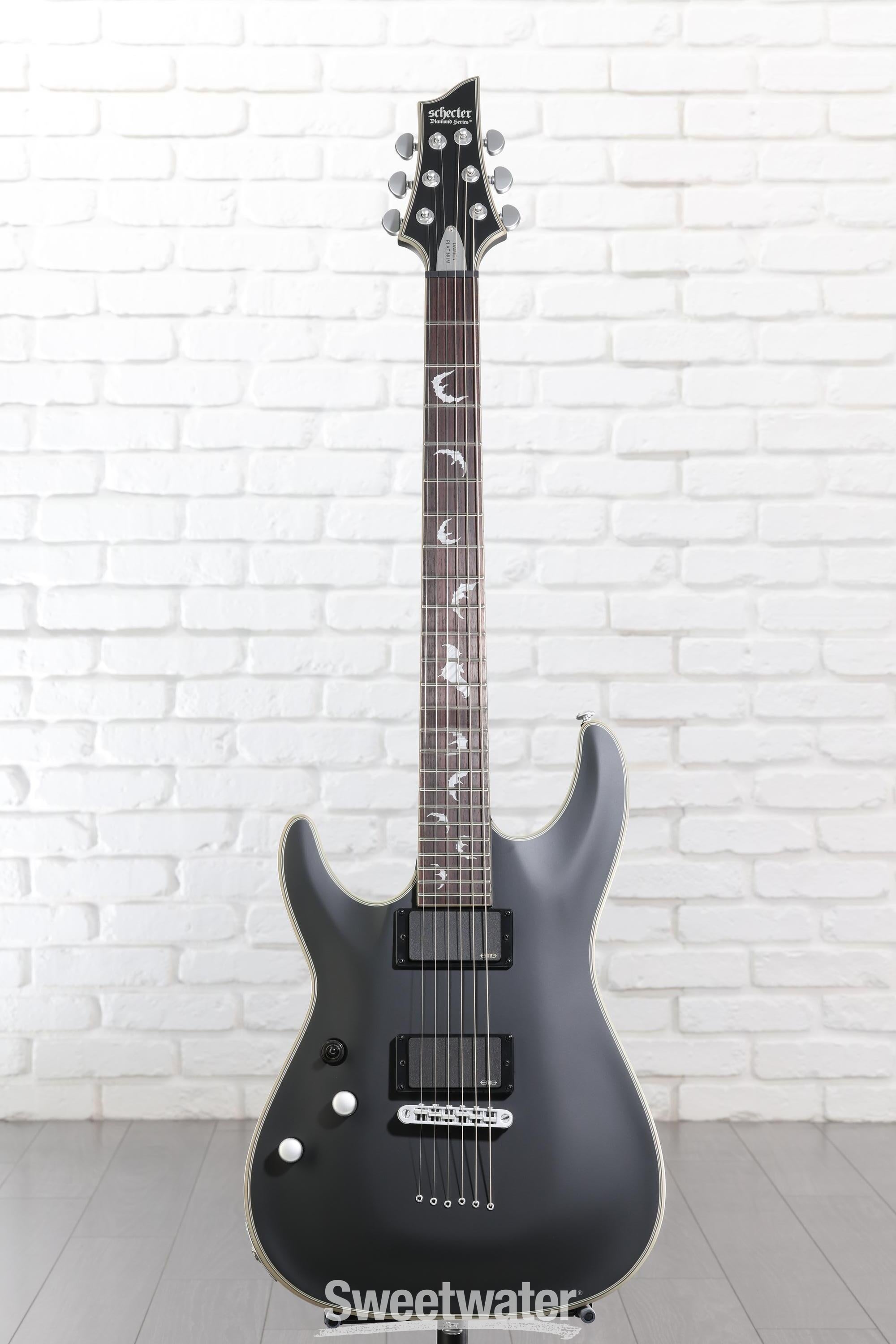 Schecter Damien Platinum 6 Left-Handed - Satin Black | Sweetwater