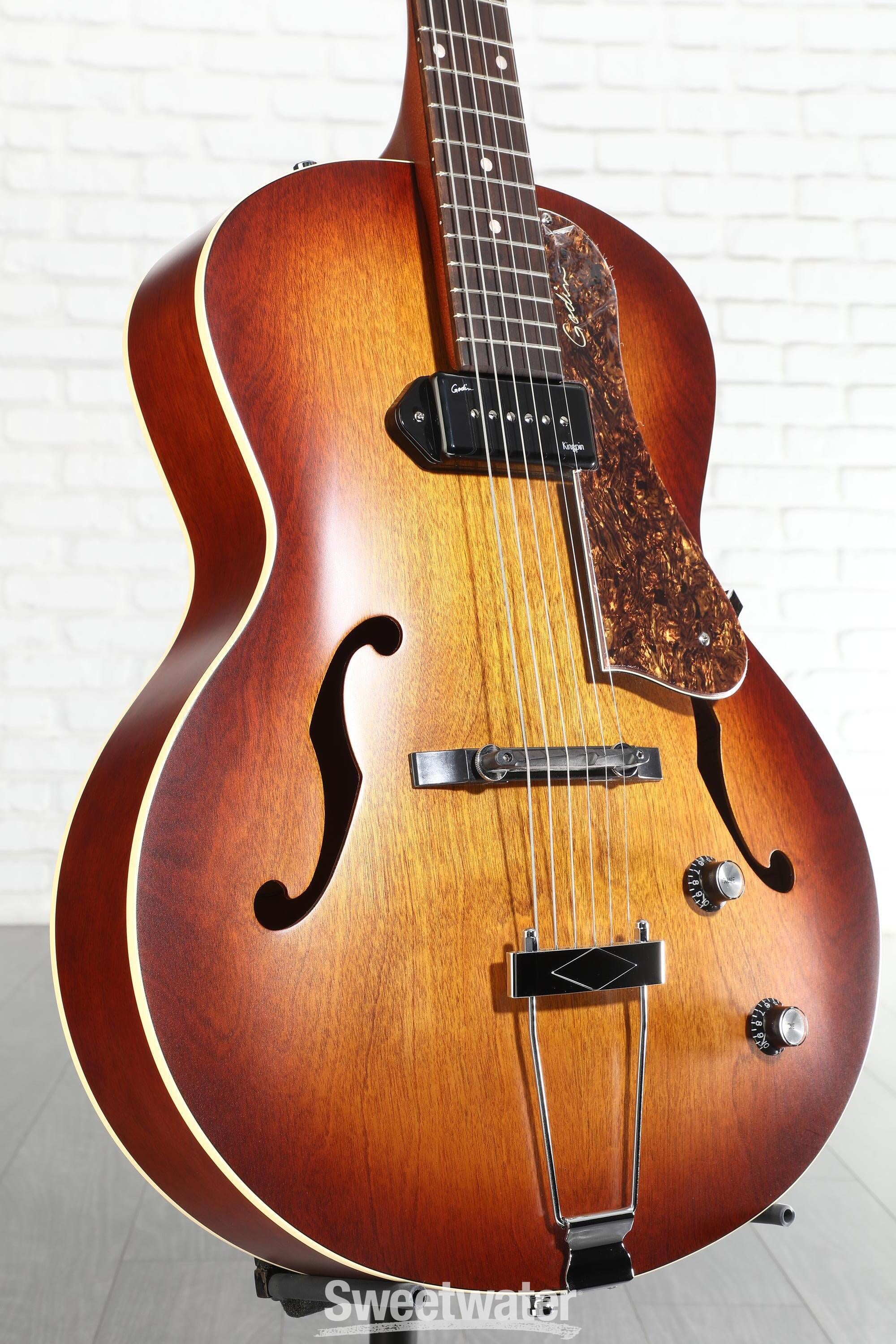 Godin 5th Avenue Kingpin Hollowbody Electric Guitar - Cognac Burst