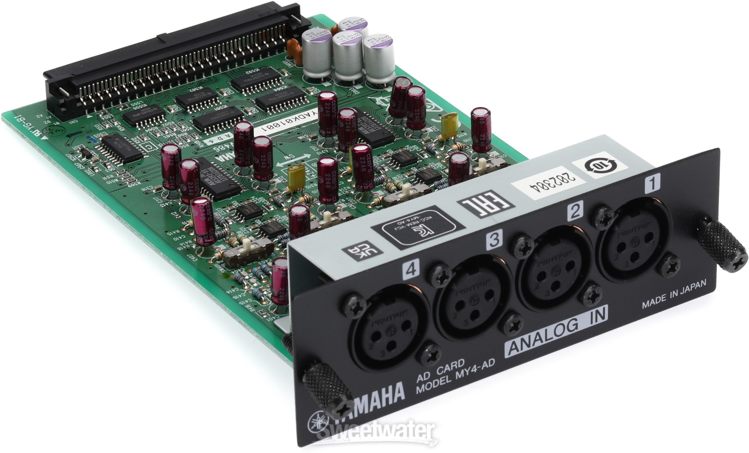 Yamaha MY4AD 4-channel Analog Input Card | Sweetwater