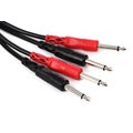 Photo of Hosa CPP-201 Stereo Interconnect Cable - Dual 1/4-inch TS Male to Same - 3.3 foot