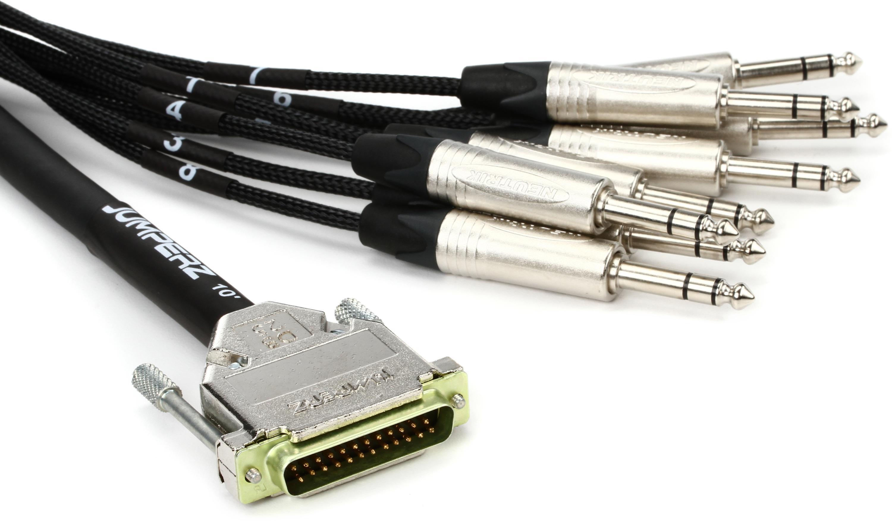 Photo of JUMPERZ JDB25-TRS ZipLine DB25 to TRS Male 8-channel Analog Audio Interface Cable - 10 foot
